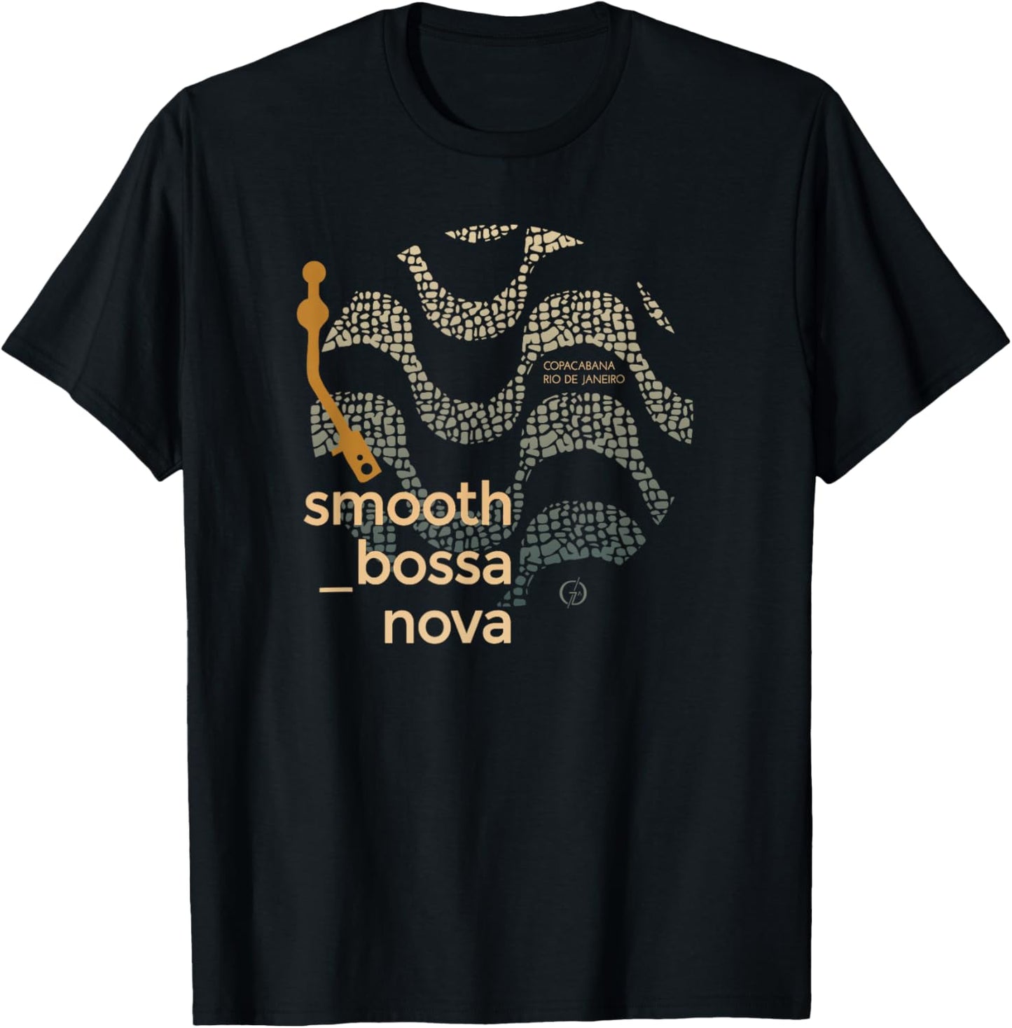 Vintage Smooth Bossa Nova #2 Copacabana Rio de Janeiro T-Shirt - T-Shirt | Black