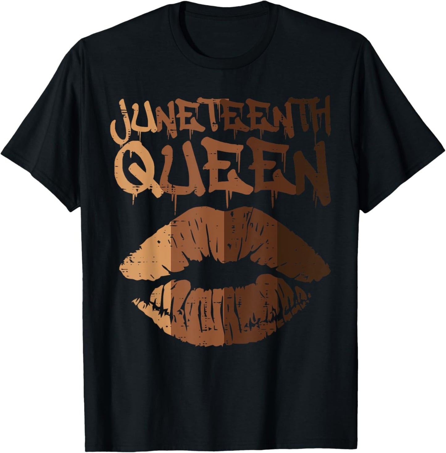 Juneteenth Queen Black Melanin Lips June 19th 1865 Women T-Shirt - T-Shirt | Black