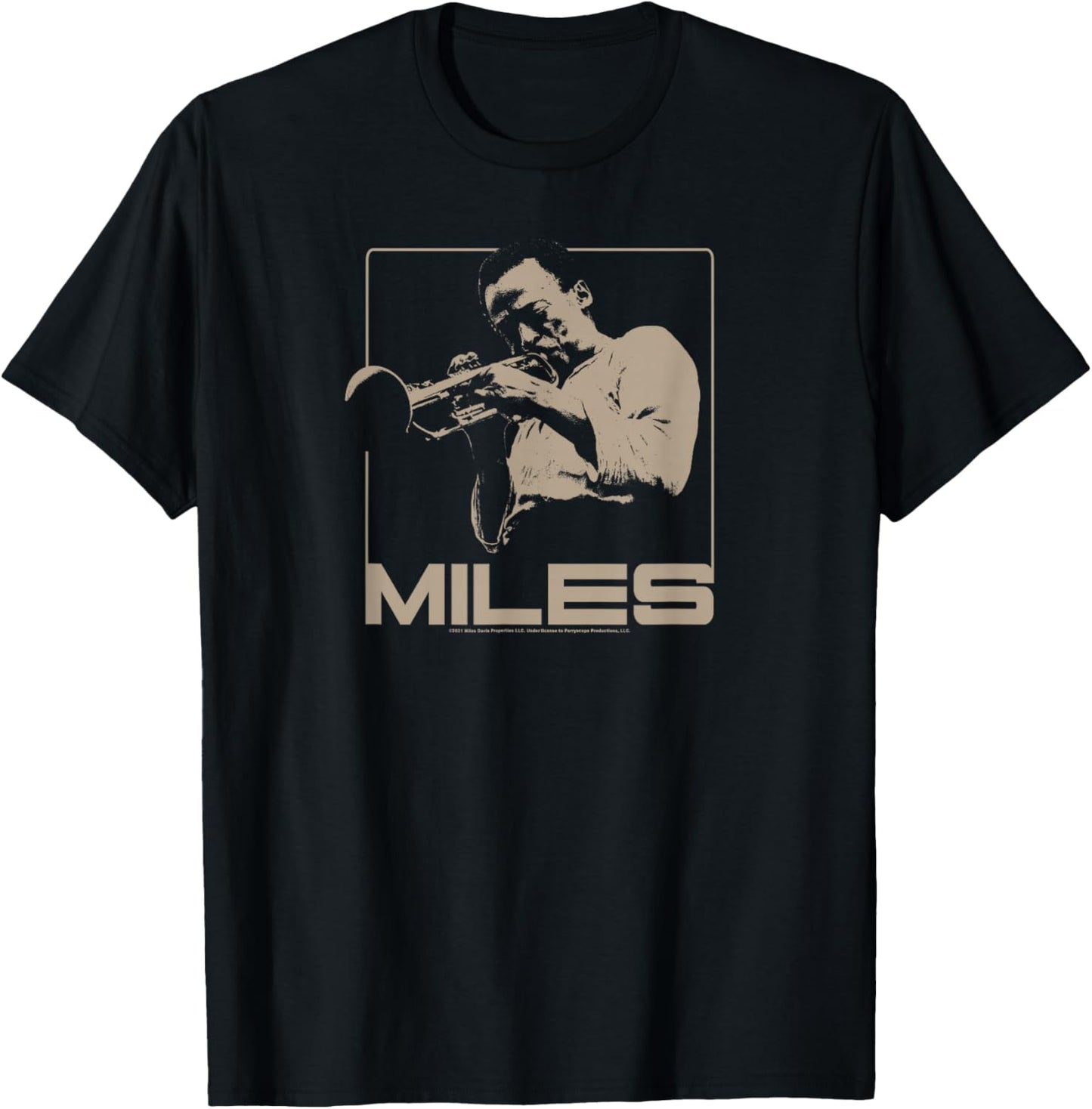 Miles Davis Monochromatic Brown T-Shirt - T-Shirt | Black