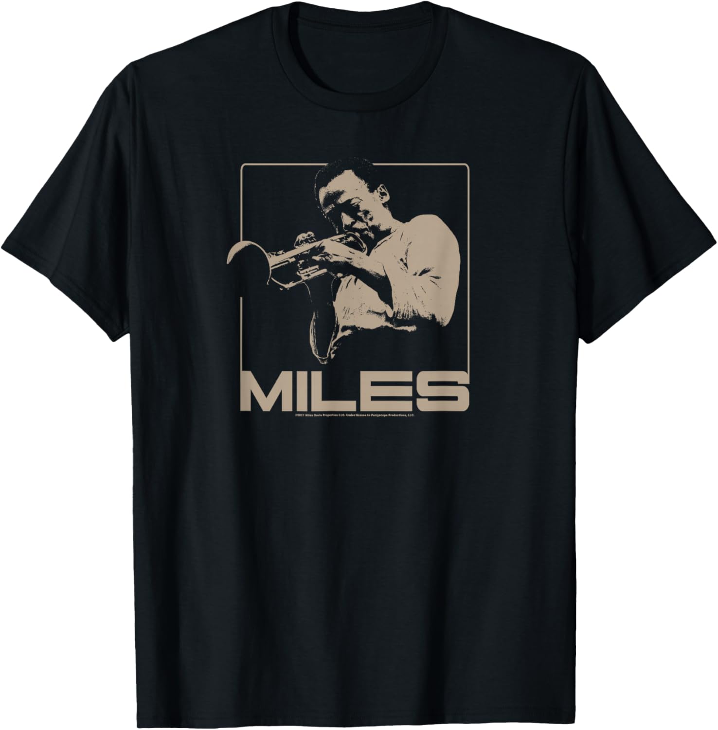 Miles Davis Monochromatic Brown T-Shirt - T-Shirt | Black