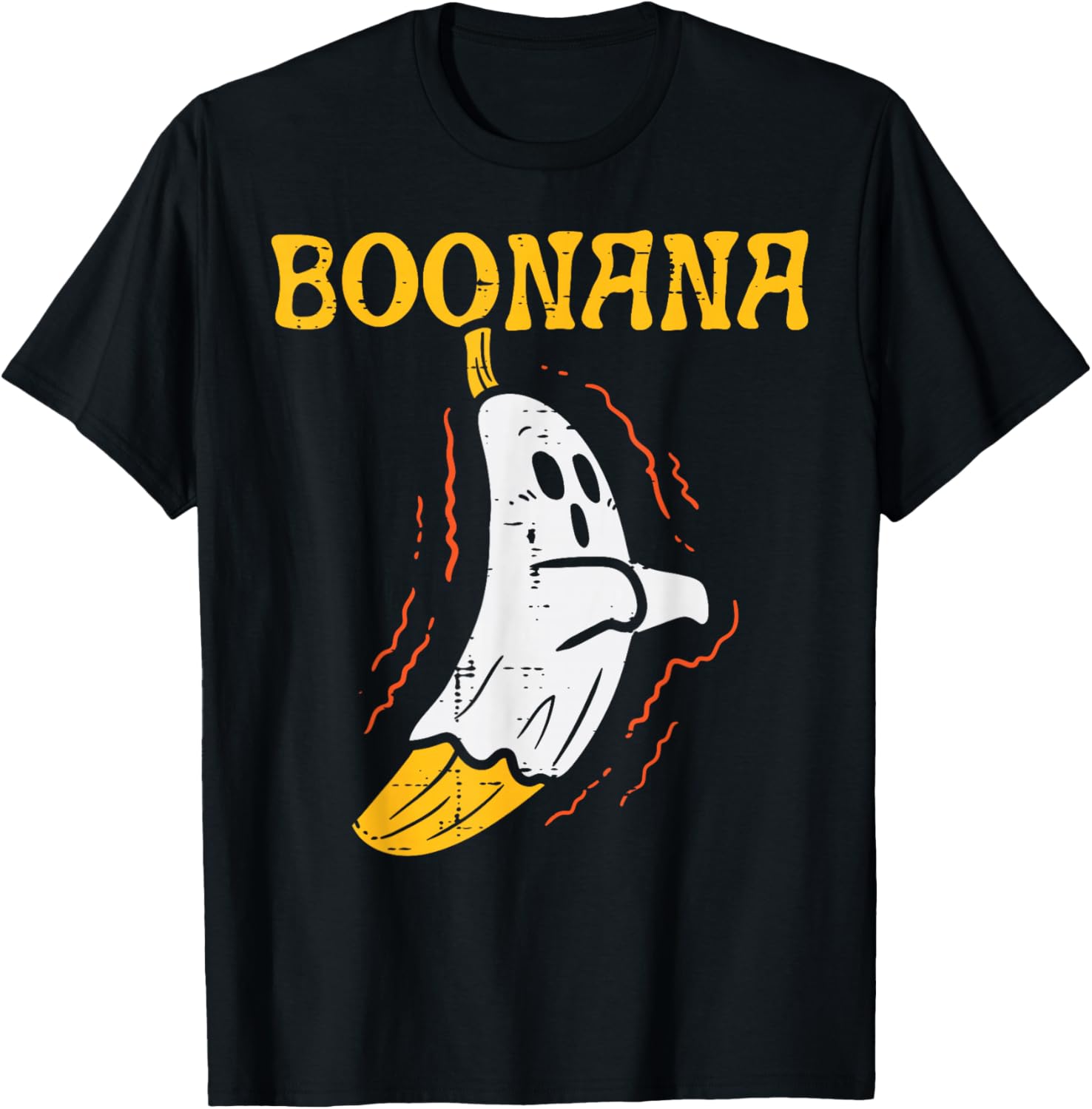 Boonana Cute Ghost Banana Halloween Costume Men Women Kids T-Shirt - T-Shirt | Black