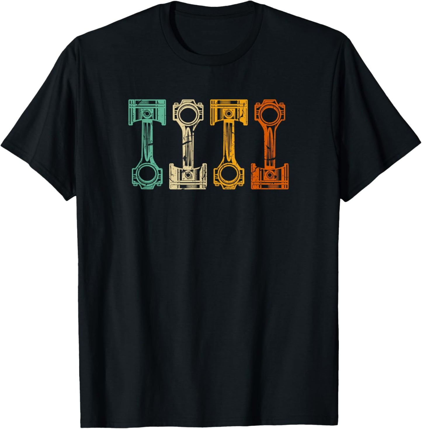 Car Tuning Cylinder Retro Motorsport Car Mechanic Tuner T-Shirt - T-Shirt | Black