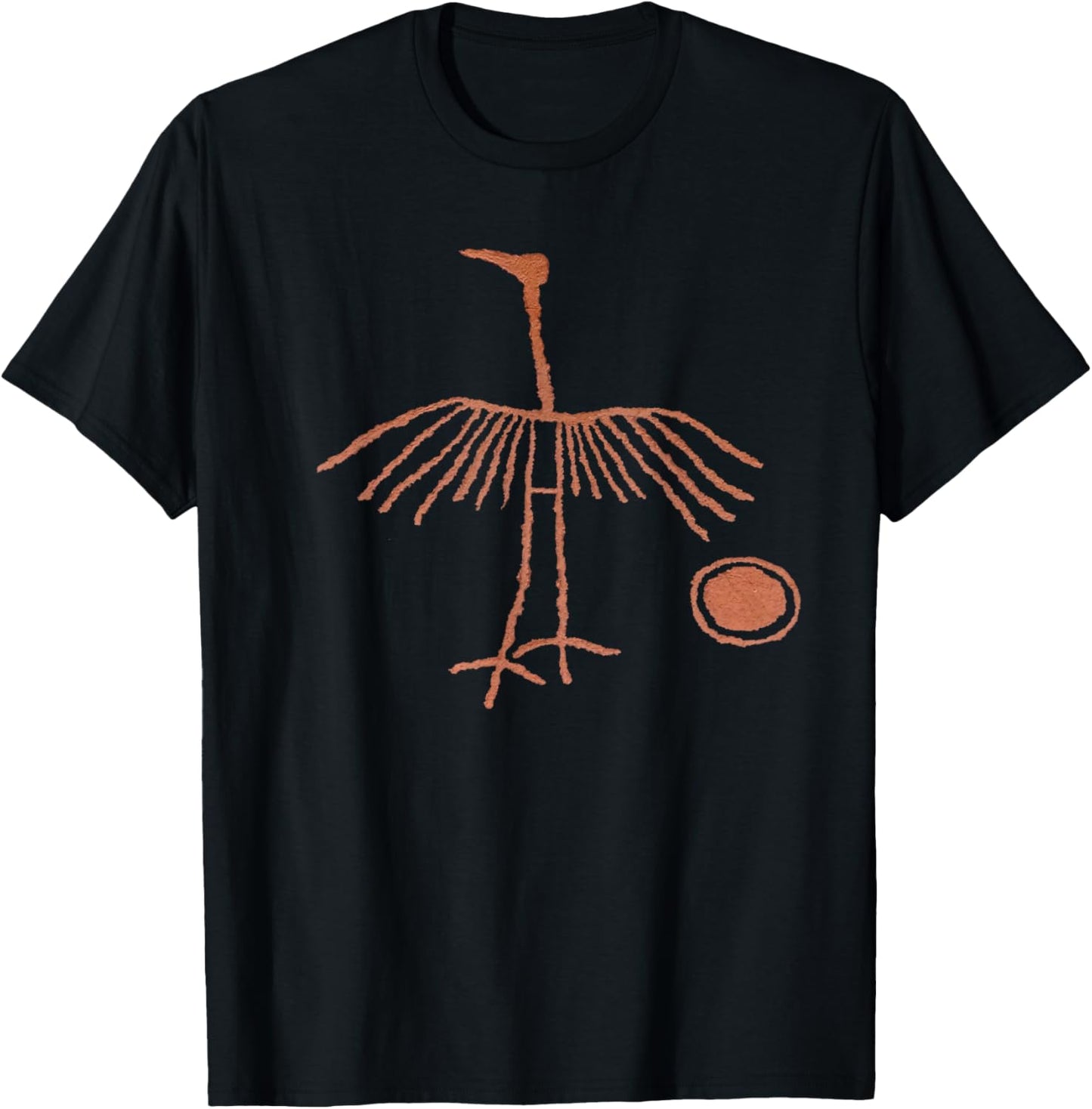 Crane Petroglyph. T-Shirt - T-Shirt | Black