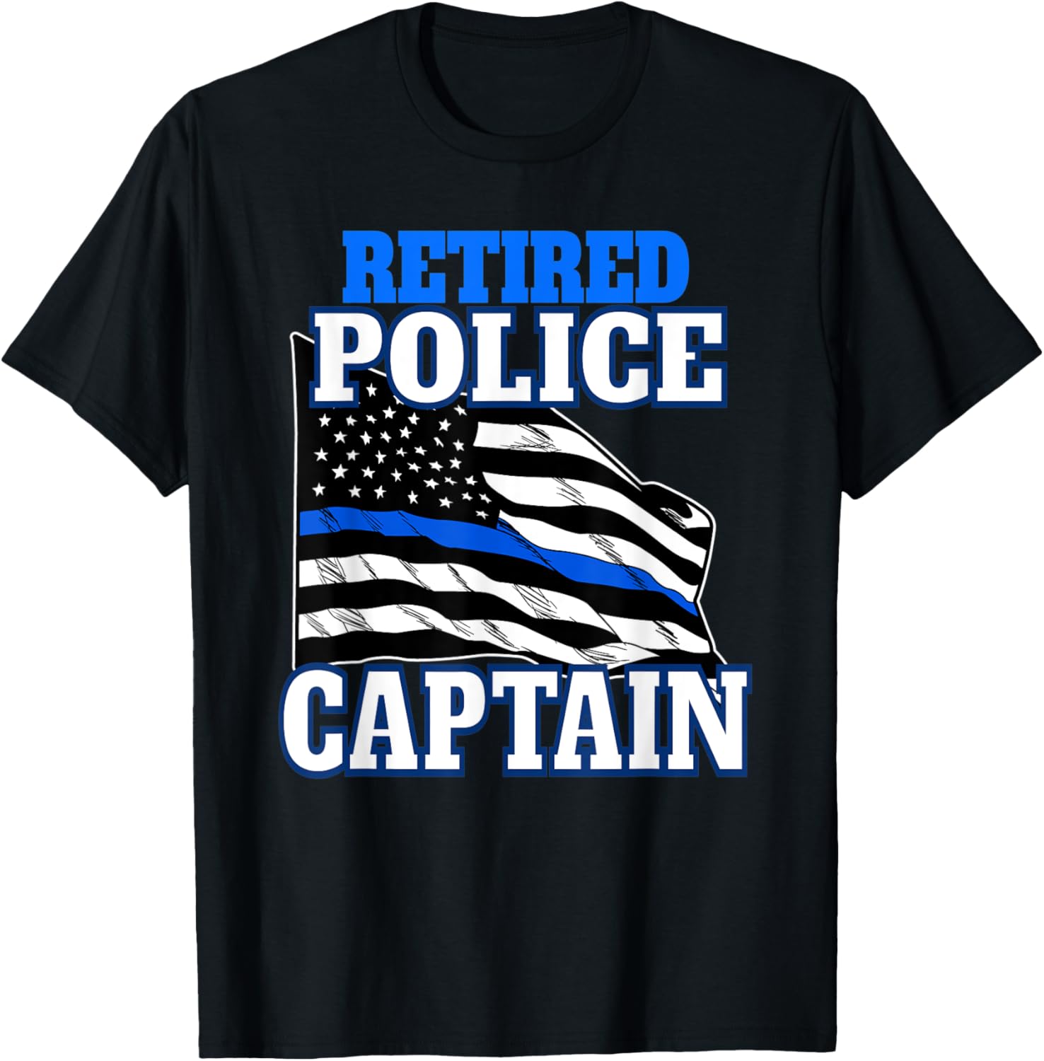 Retired Police Captain Police Officer Retirement T-Shirt - T-Shirt | Black