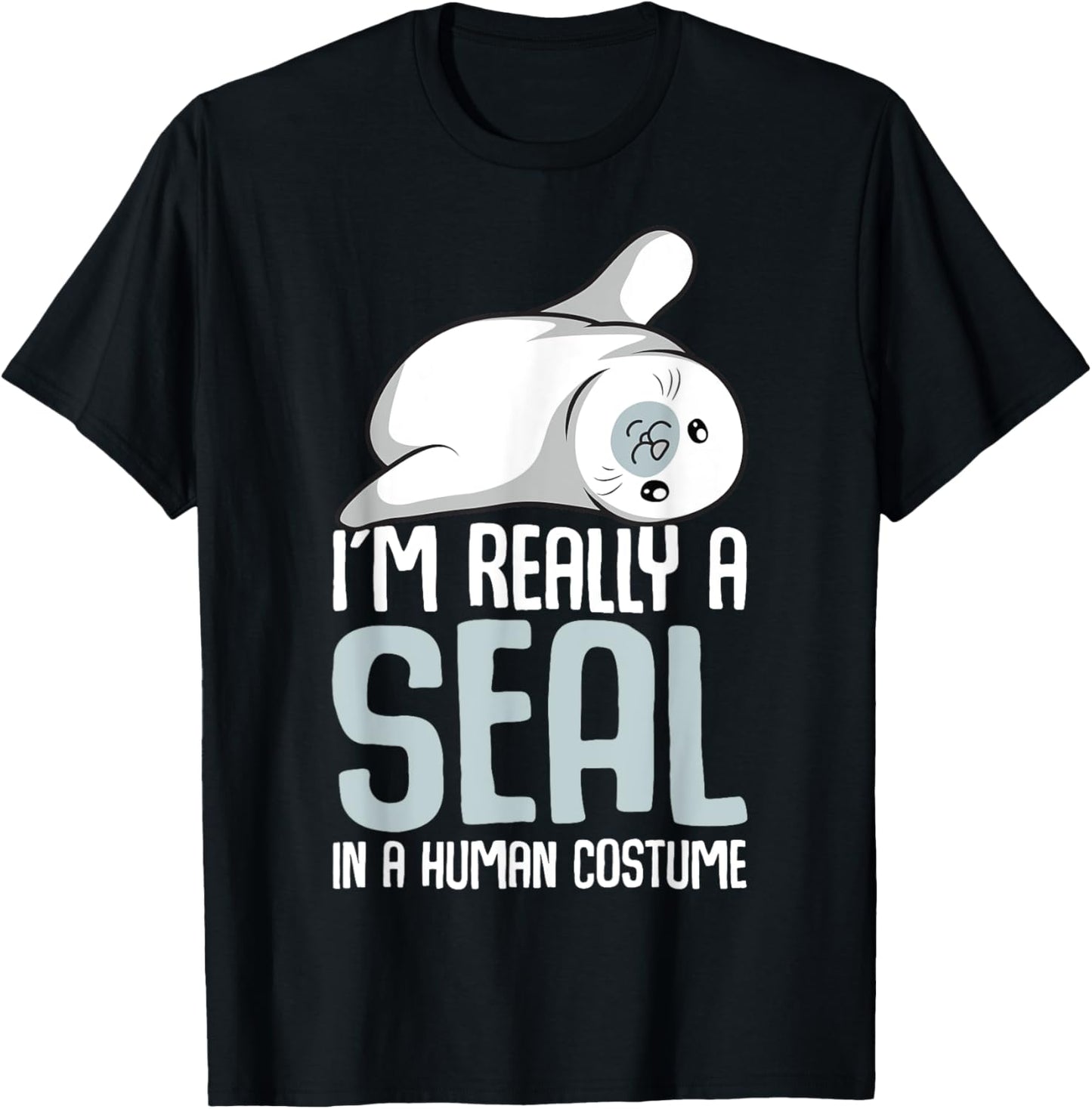 Seal Costume Sea Lion Seals Girls Boys Women T-Shirt - T-Shirt | Black