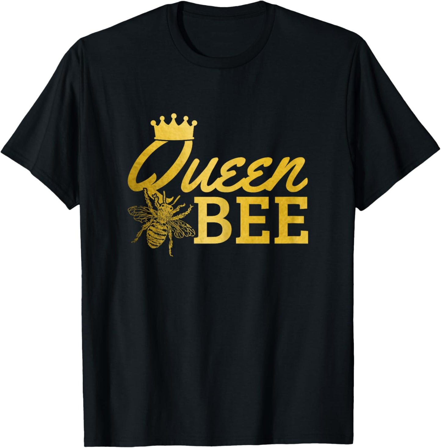 Queen Bee Beekeeper Beekeeping Vintage Funny Cute Girls Bee T-Shirt - T-Shirt | Black