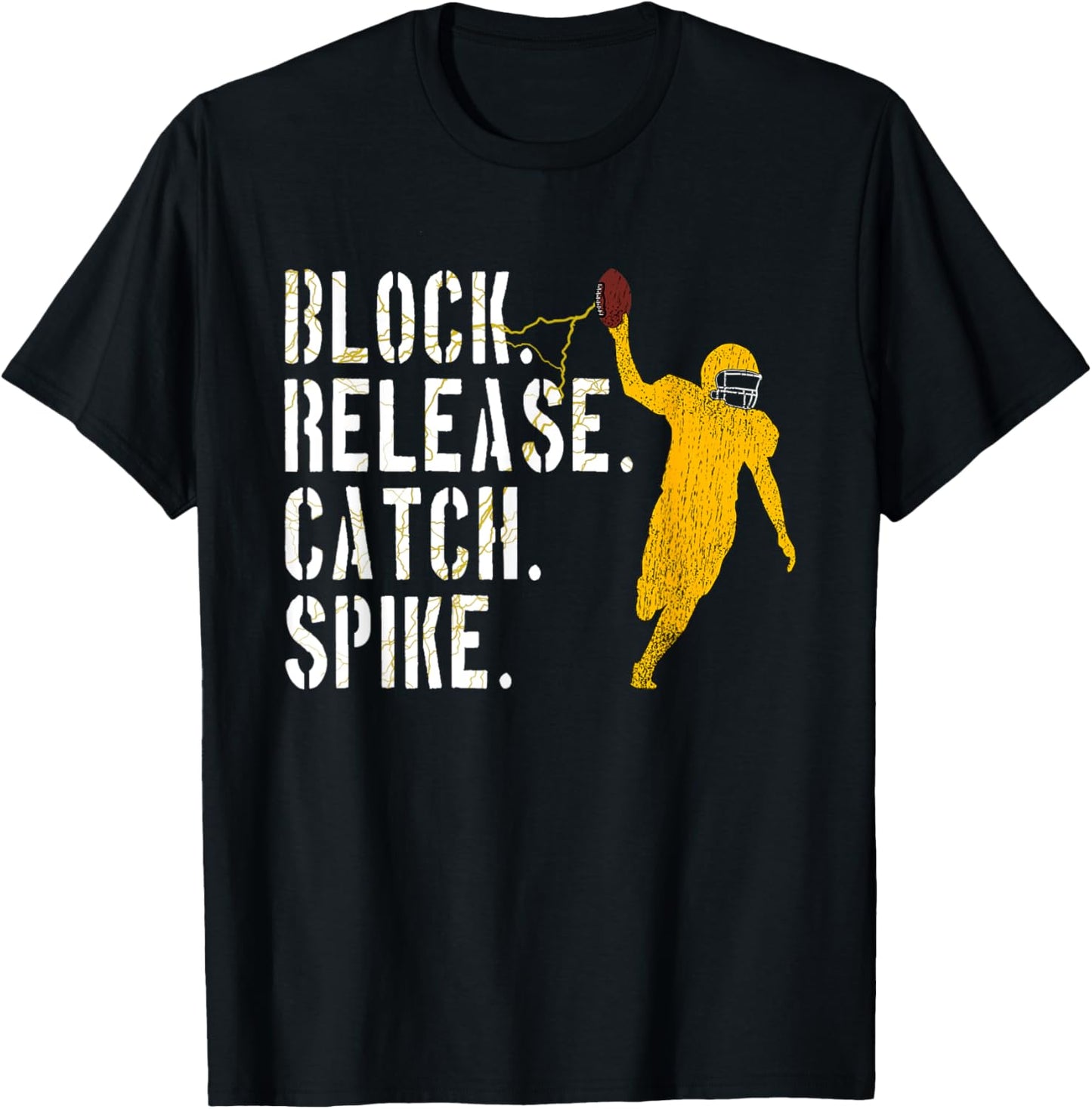 Block Release Catch Spike, National Tight End Day 2022 T-Shirt - T-Shirt | Black