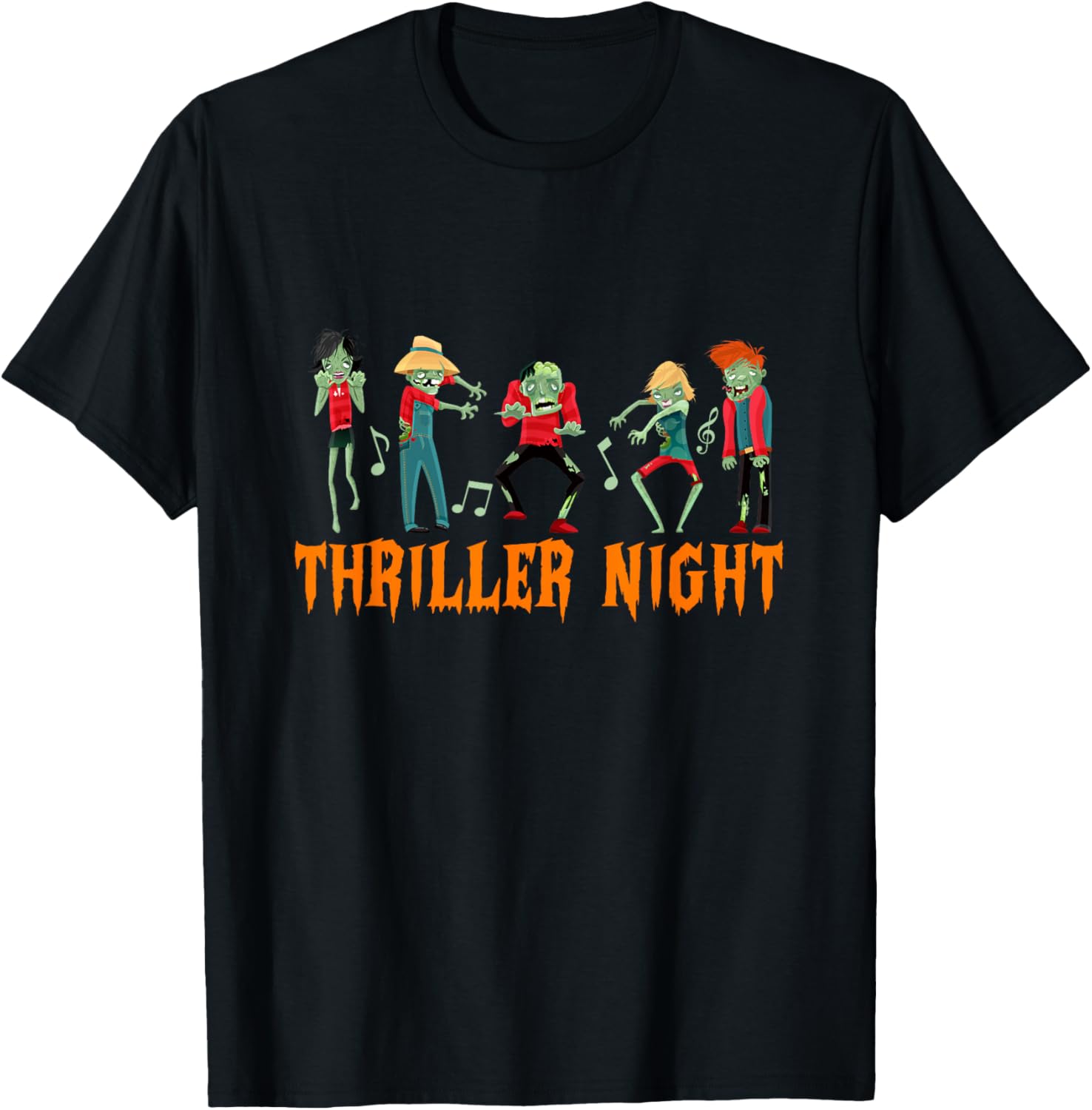 Thriller Night Halloween Dancing Zombie T-Shirt - T-Shirt | Black