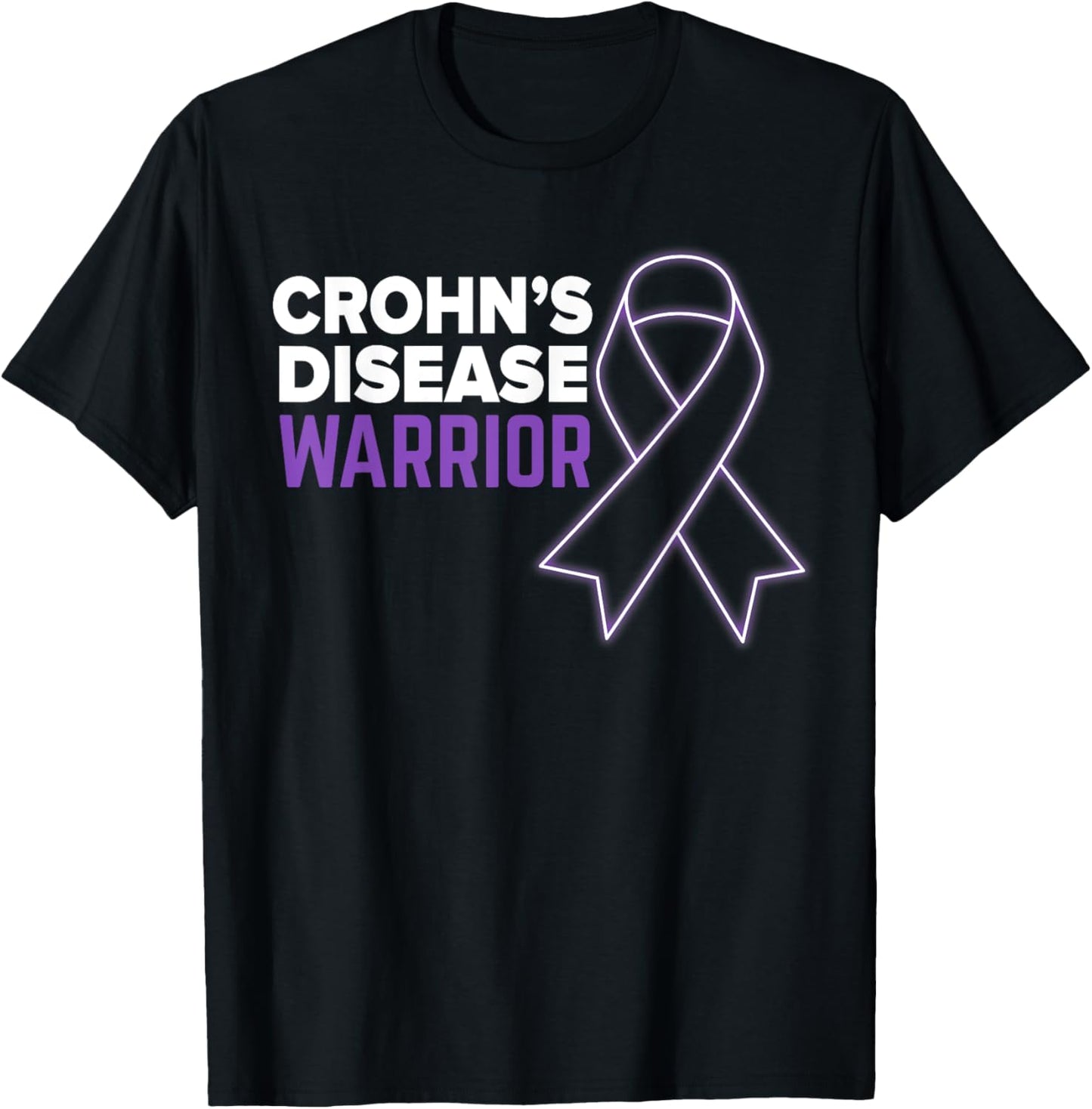 Crohn's Disease Warrior Awareness Food Health Support Relief T-Shirt - T-Shirt | Black