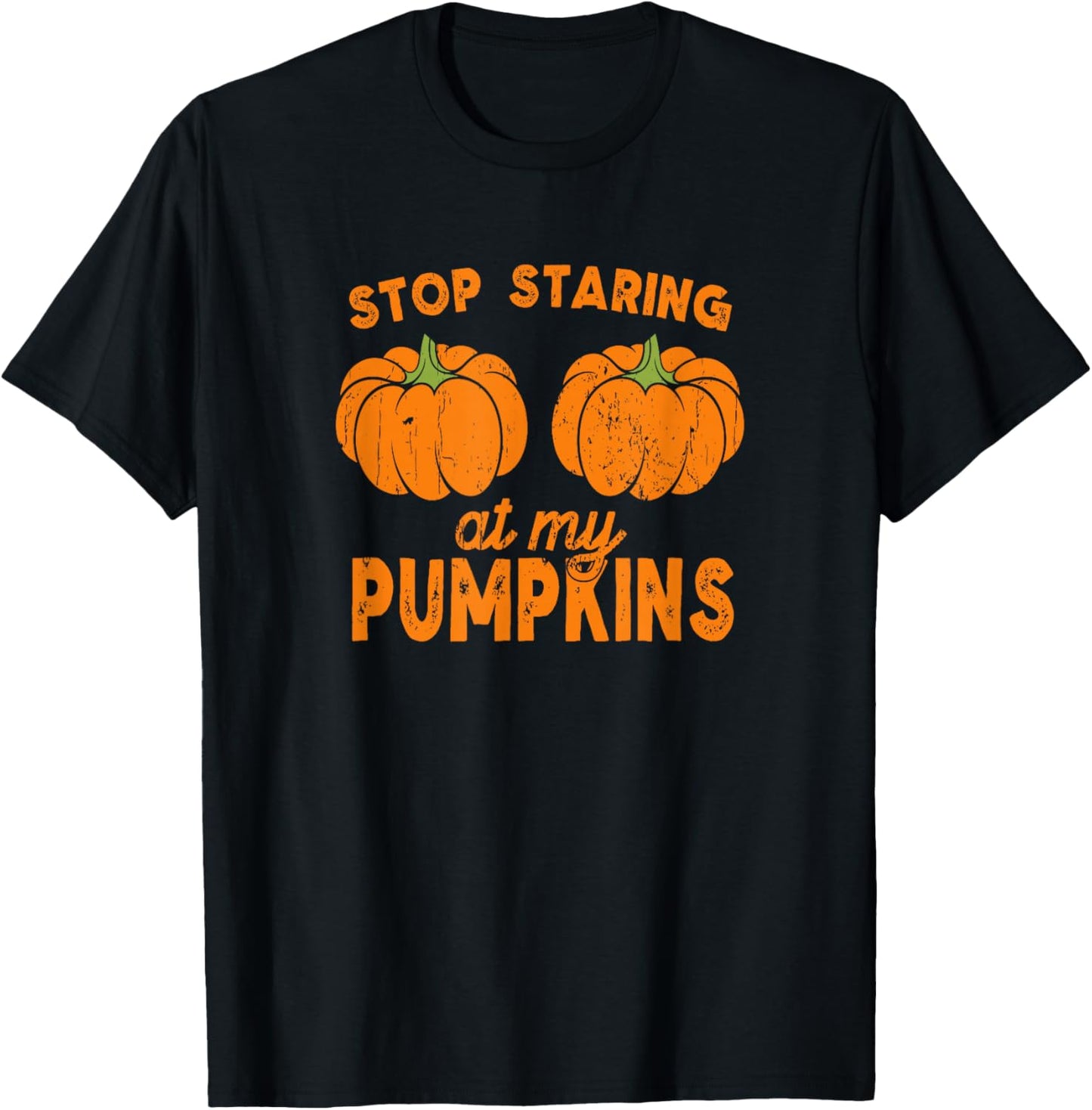Boobs Halloween Apparel Pumpkin Pun Adult Humor Dirty Jokes T-Shirt - T-Shirt | Black