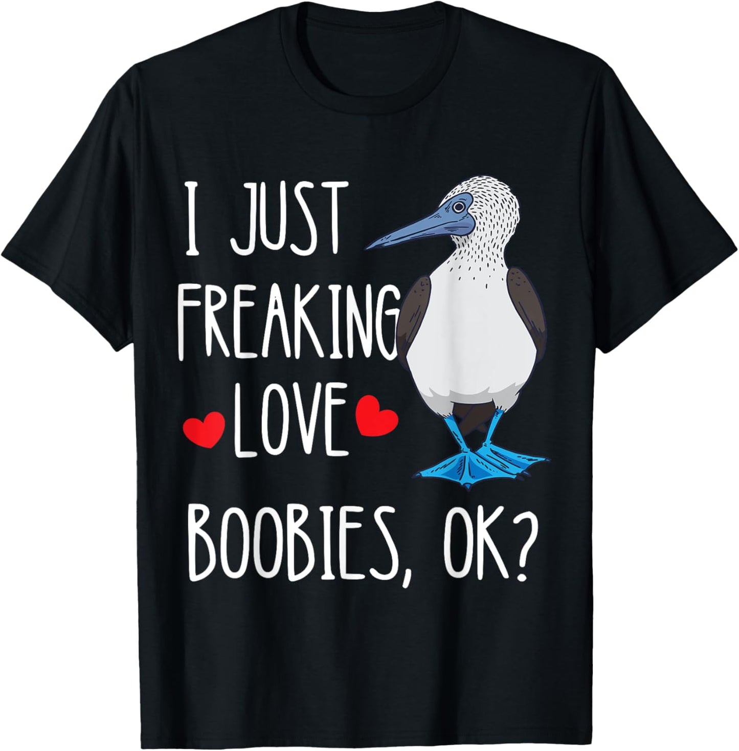 Blue Footed Boobies Bird Lover Tropical Sea Bird T-Shirt - T-Shirt | Black