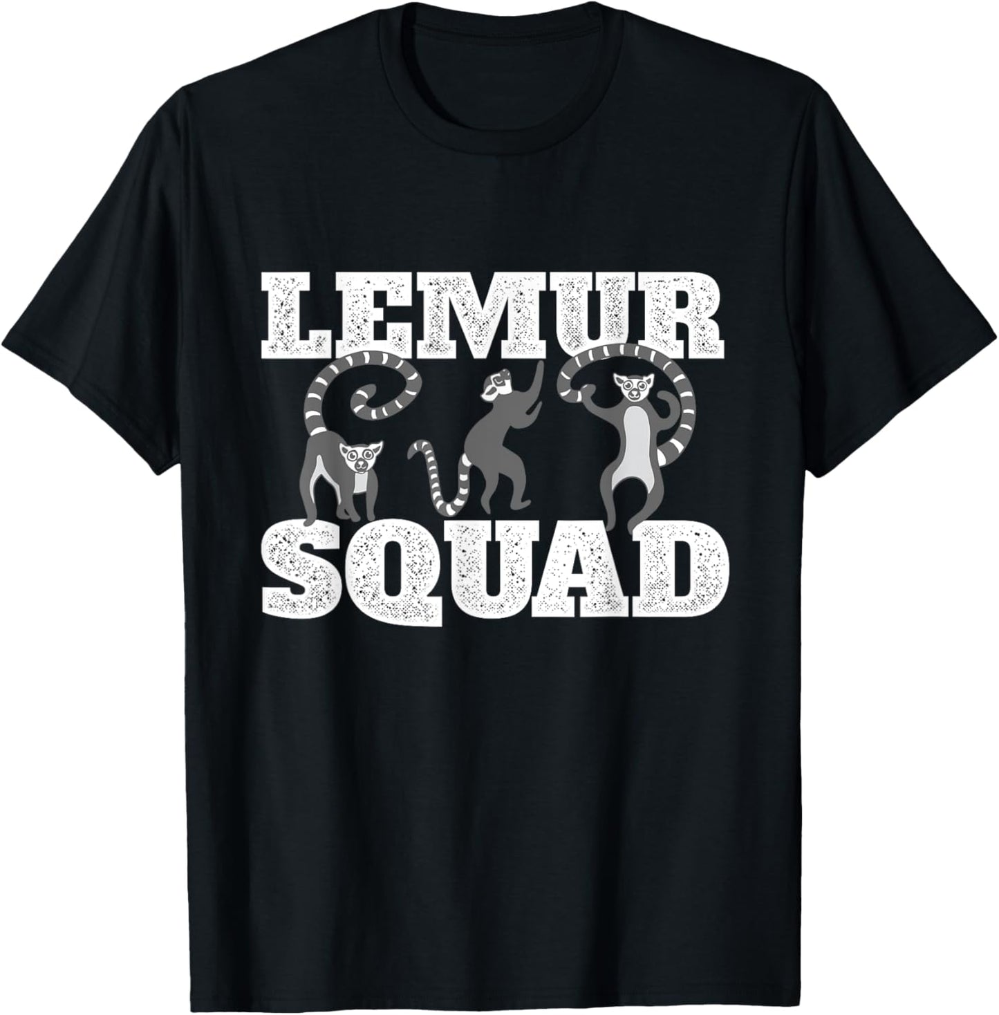 Lemur Squad - Zookeeper Animal Researcher Lemur Lover T-Shirt - T-Shirt | Black