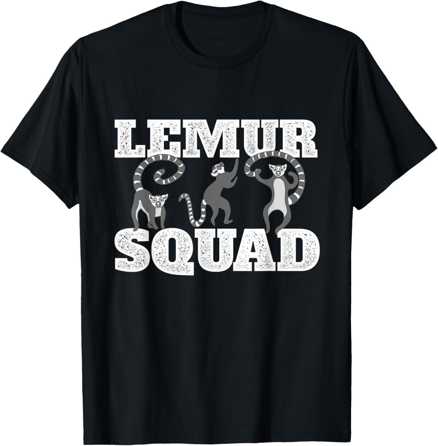 Lemur Squad - Zookeeper Animal Researcher Lemur Lover T-Shirt - T-Shirt | Black