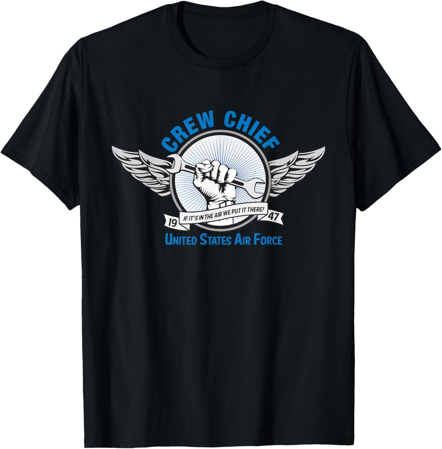 Crew Chief - United States Air Force T-Shirt - T-Shirt | Black