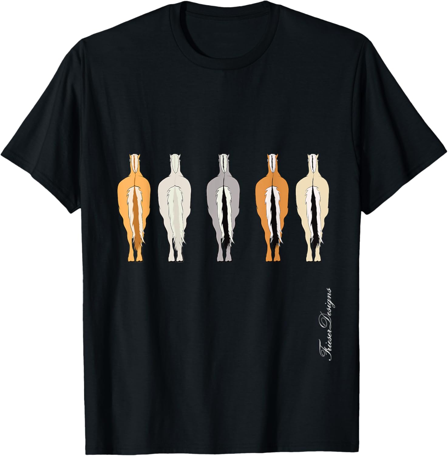Fjord Red False Grey Album Norwegian Fjord Horse T-Shirt - T-Shirt | Black