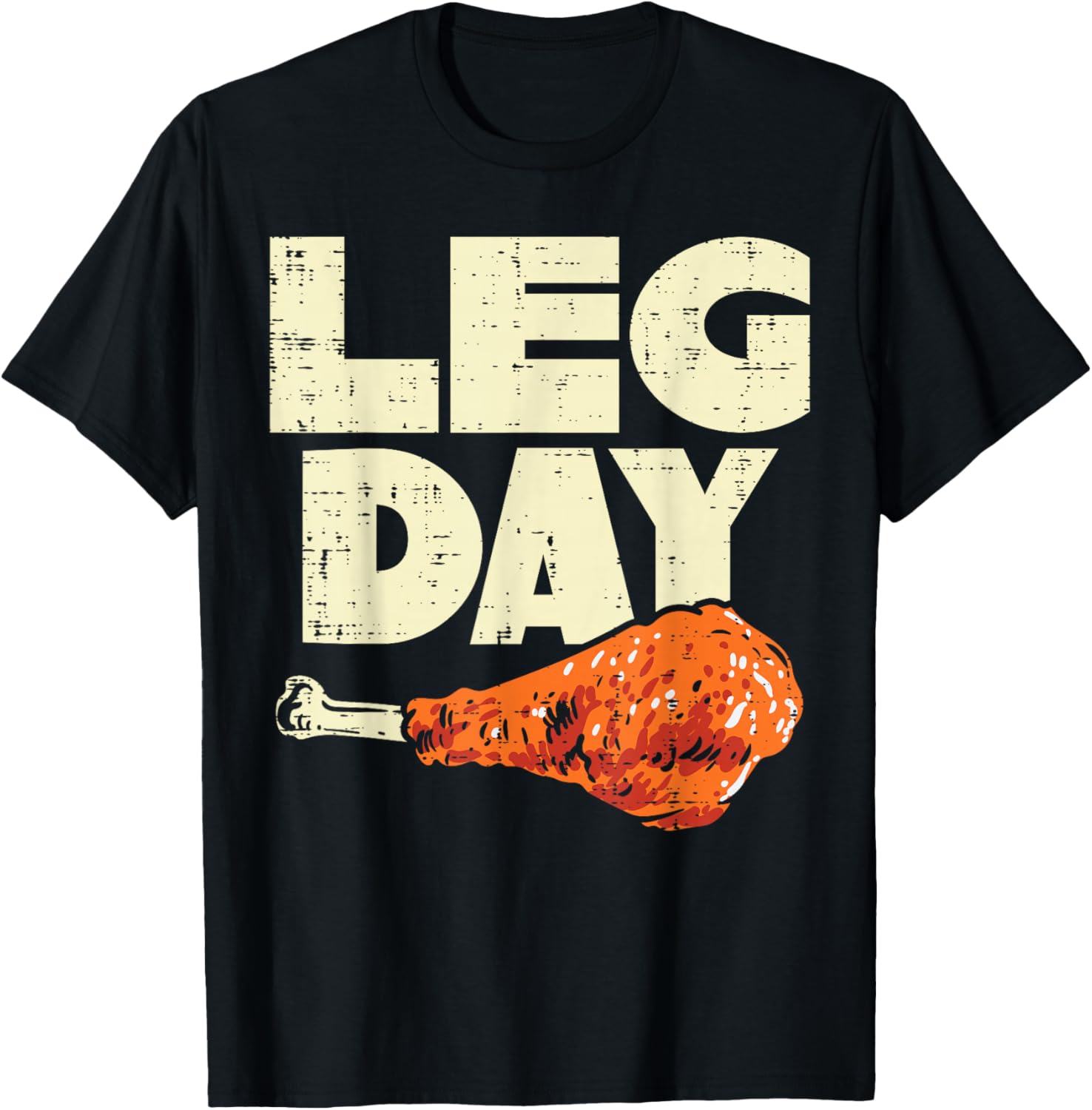 Leg Day Turkey Funny Thanksgiving Workout Men Women Kids T-Shirt - T-Shirt | Black