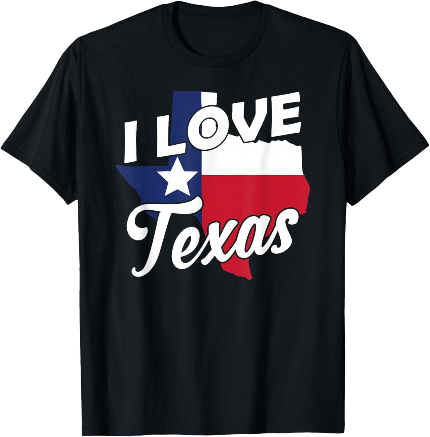 I Love Texas State Texan Pride Sayings T-Shirt - T-Shirt | Black