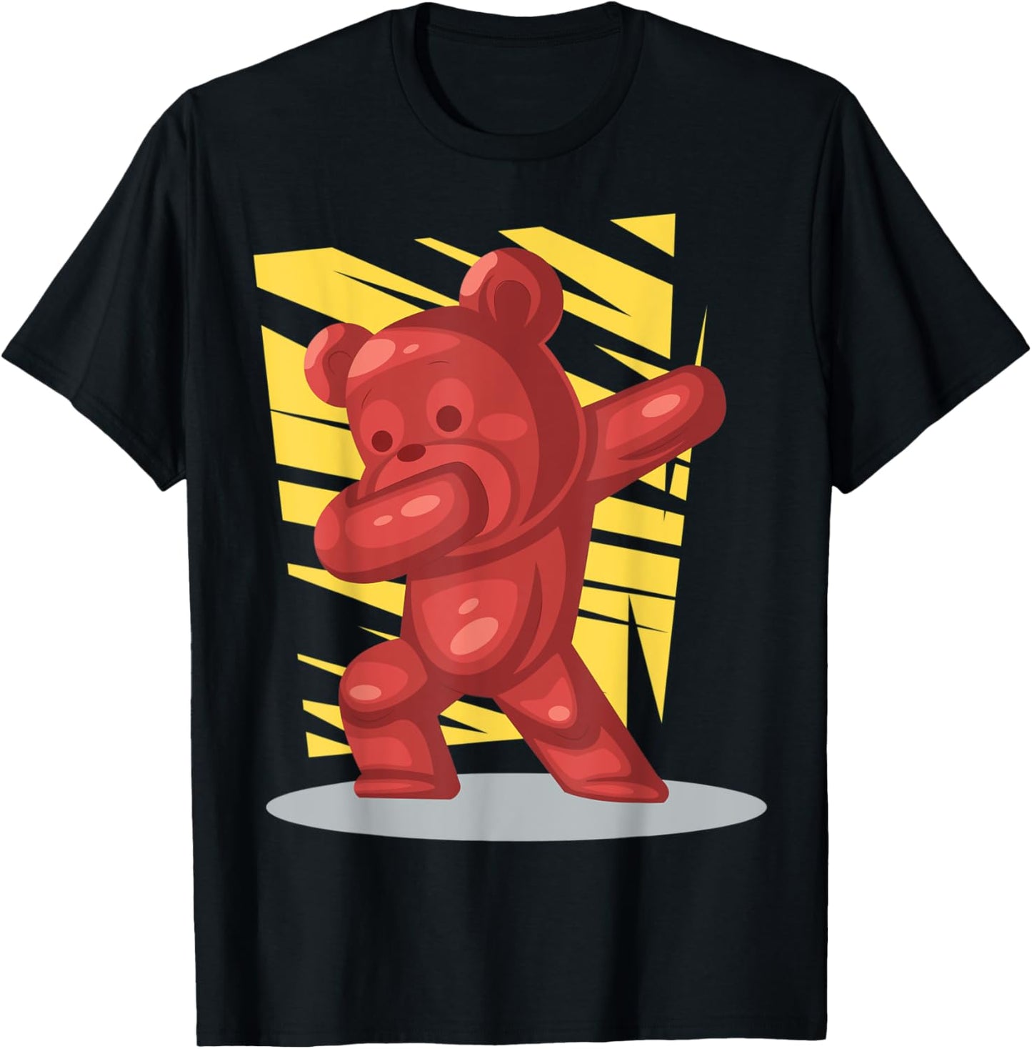 Funny Gummy Bear Lovers Dabbing Gummy Bear Birthday T-Shirt - T-Shirt | Black