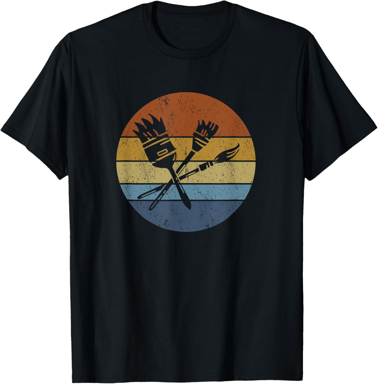 Art Teacher Painter School Artist Paint Brush T-Shirt - T-Shirt | Black