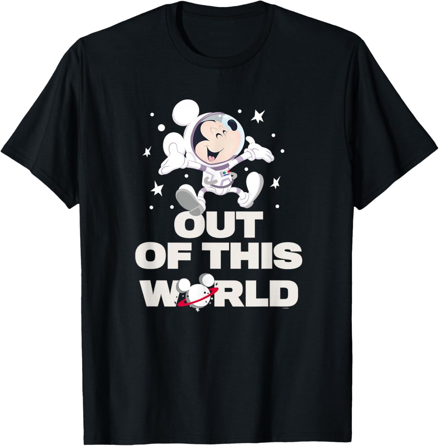 Disney Astronaut Mickey Mouse Out of This World T-Shirt - T-Shirt | Black