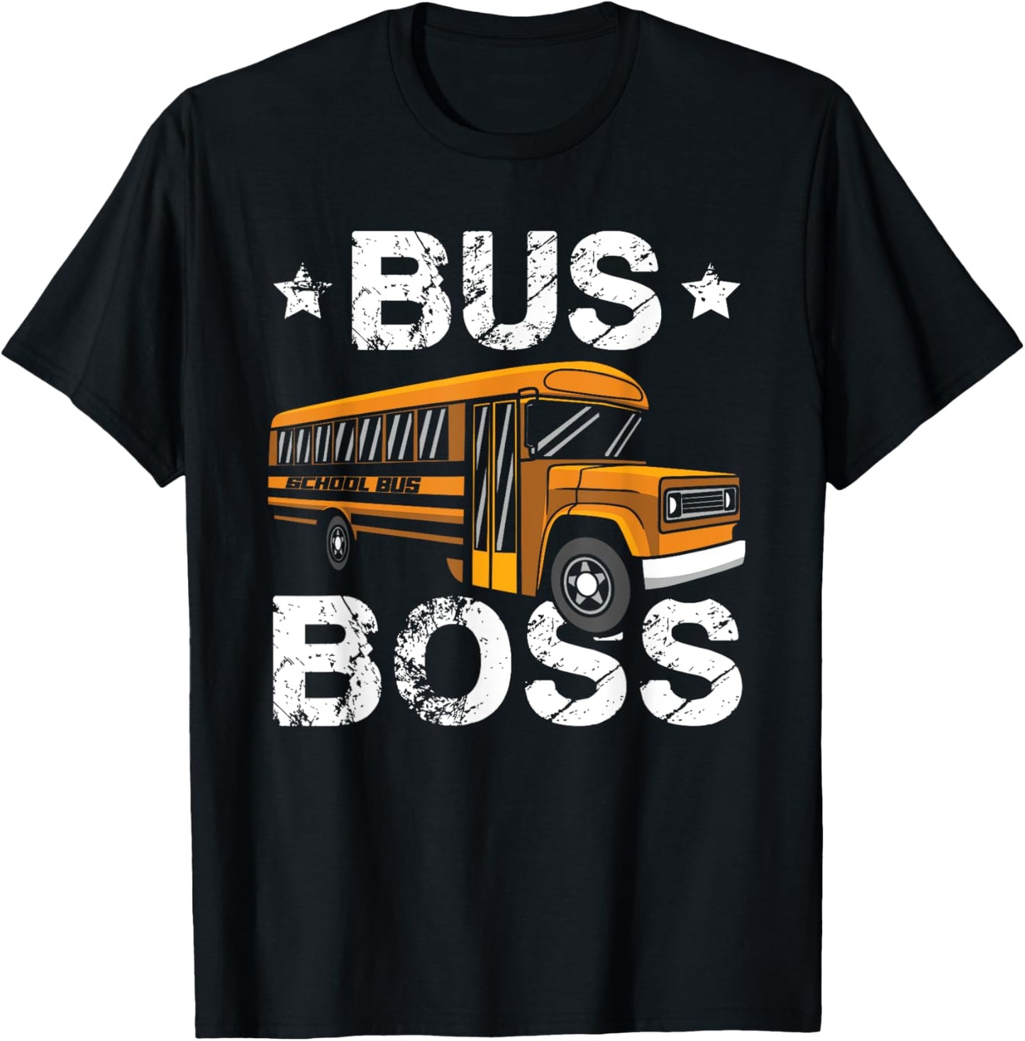 Bus Boss School Bus Driver Passenger Student Bus Driving T-Shirt - T-Shirt | Black