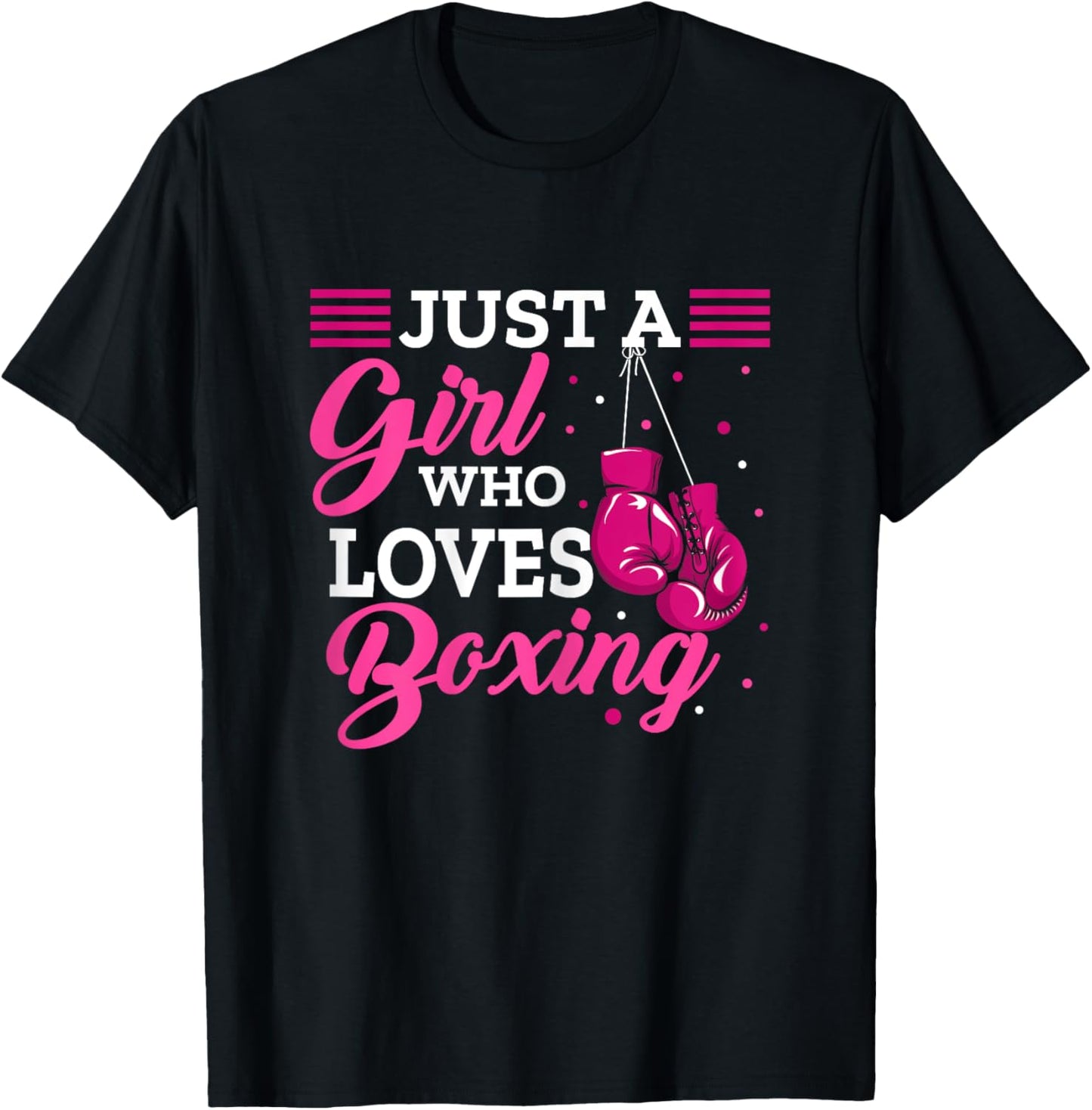 Boxing Girl Outfit Kickoxing Workout Women Gloves Gear T-Shirt - T-Shirt | Black