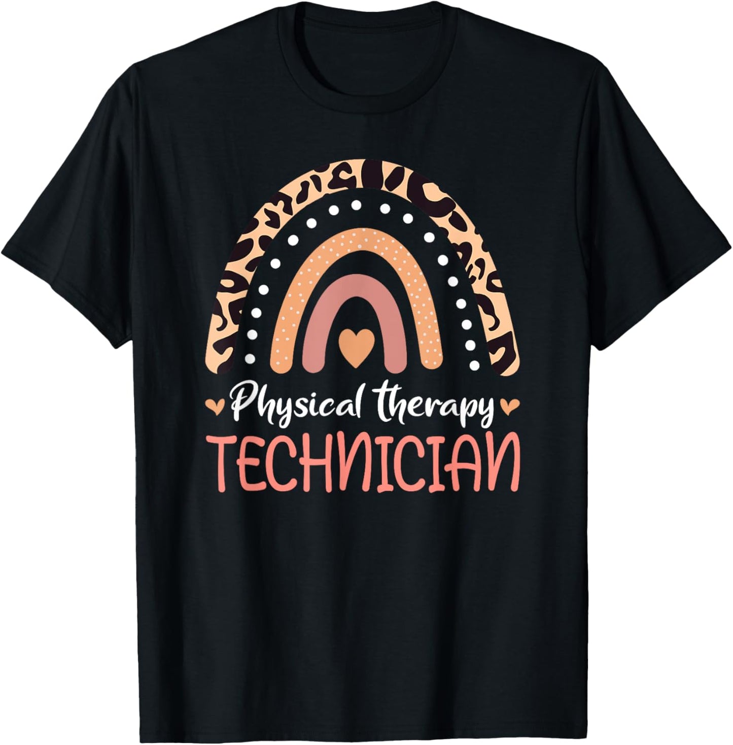 Physical Therapy Technician Rainbow Physical Therapy Tech T-Shirt - T-Shirt | Black