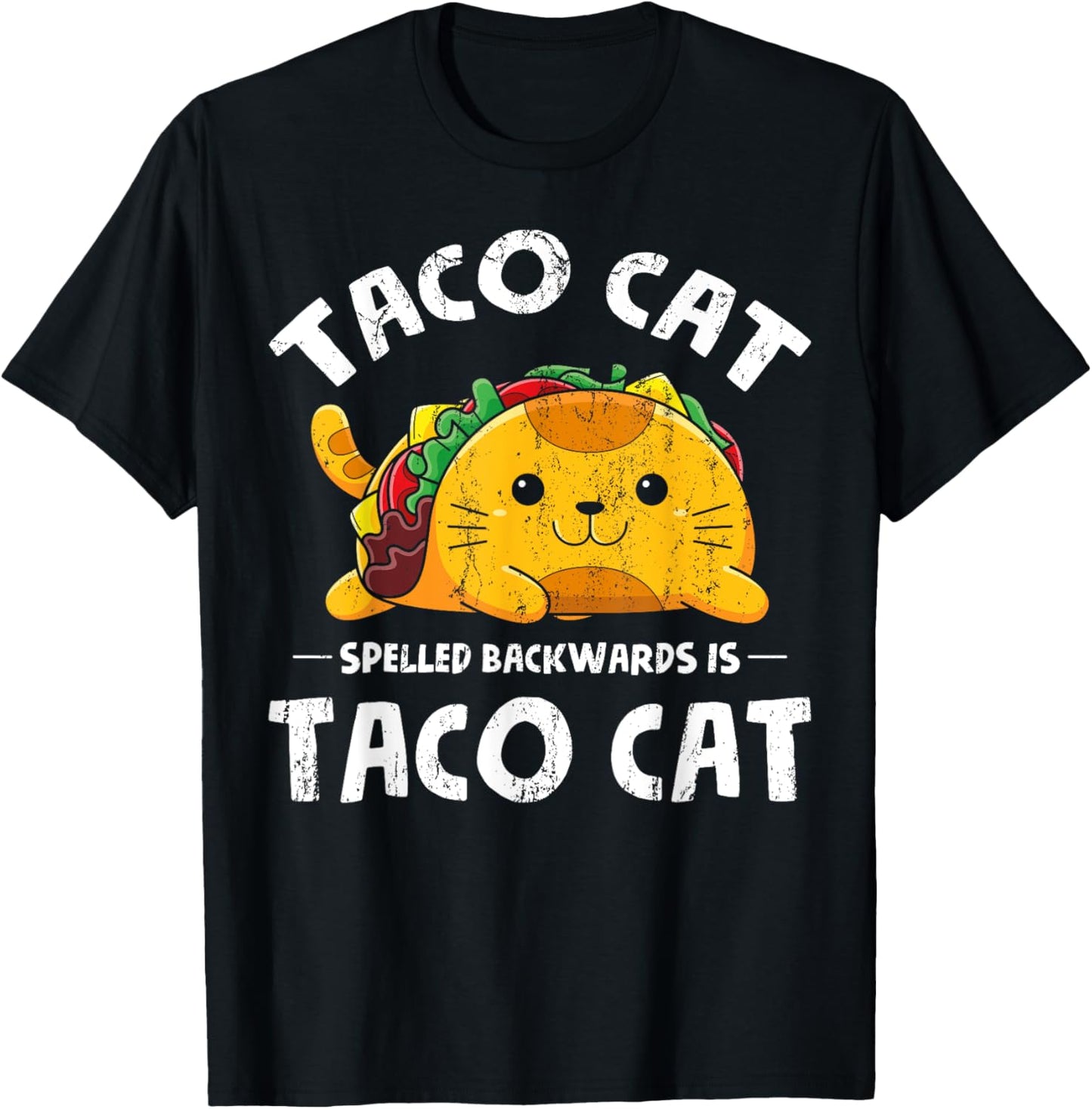Mexican Tacos Funny Cat Animal Foodie Mexico Cuisine Taco T-Shirt - T-Shirt | Black