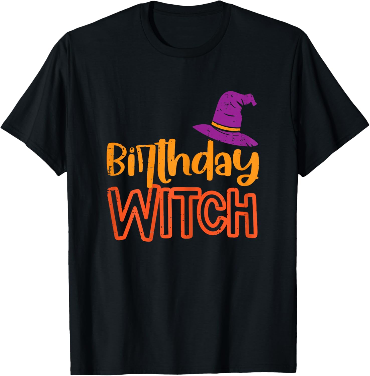 Birthday Witch Funny Happy Halloween Bday Party Girls Women T-Shirt - T-Shirt | Black