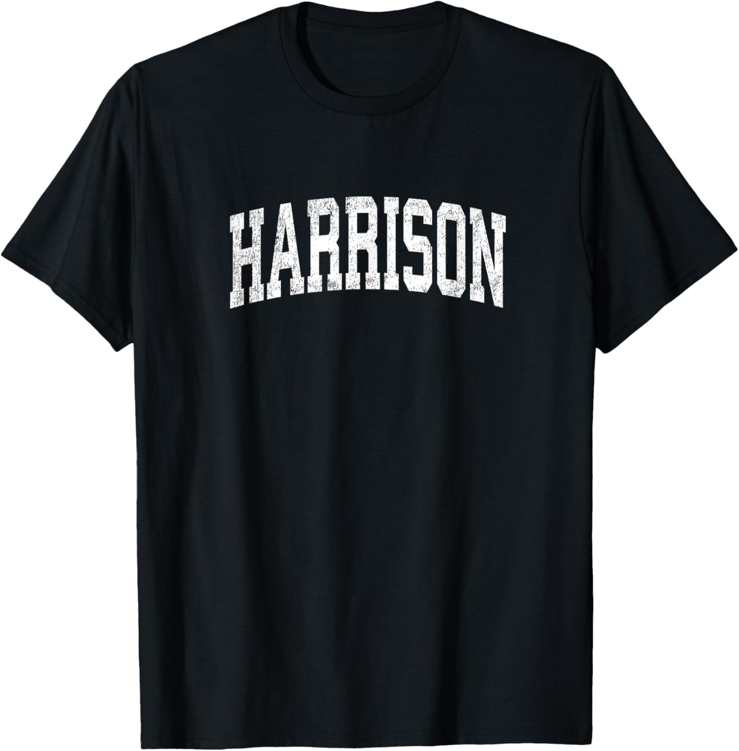 Harrison New Jersey NJ Vintage Athletic Sports Design T-Shirt - T-Shirt | Black