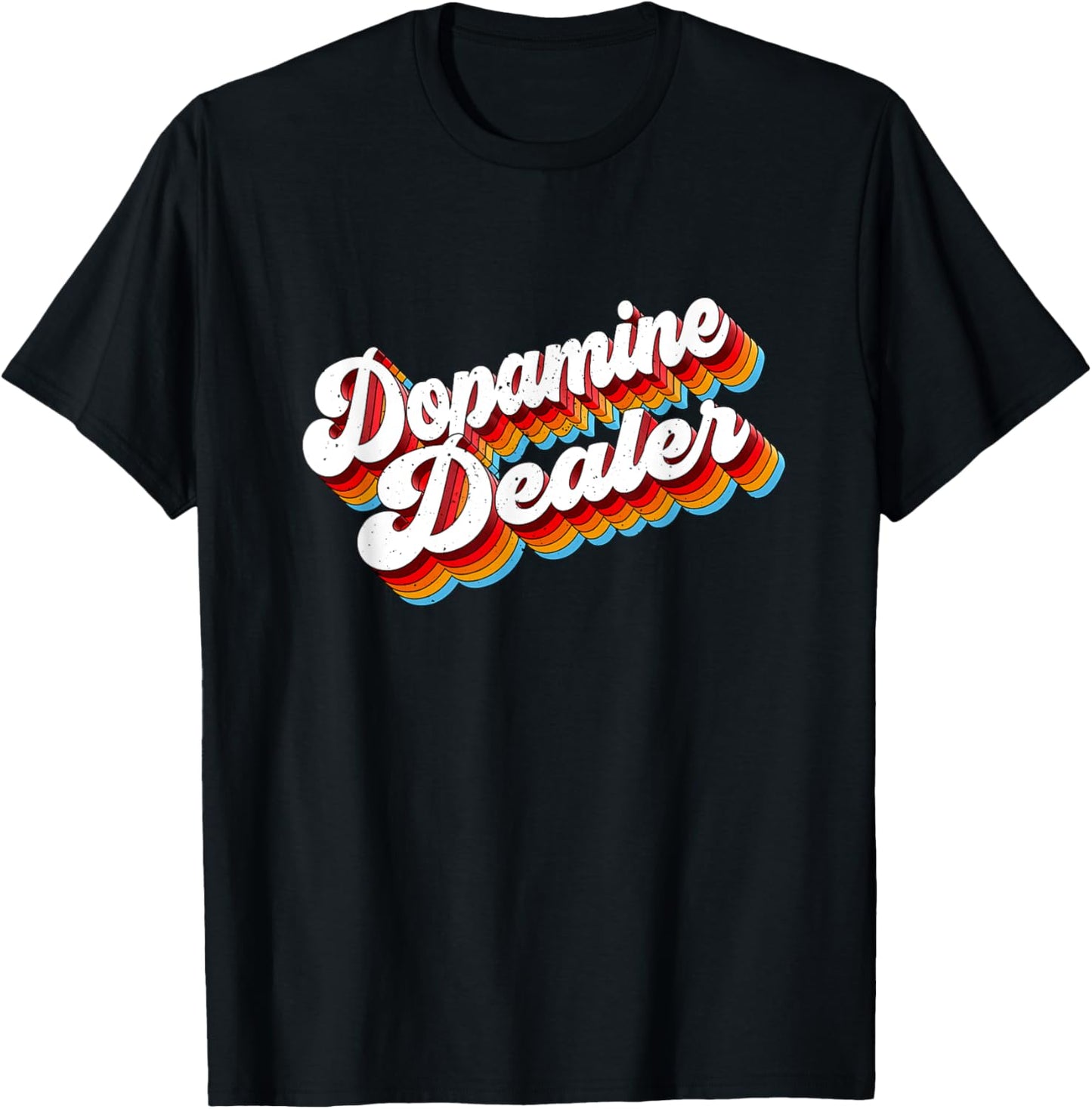 Dopamine Dealer Job Appreciation Retro T-Shirt - T-Shirt | Black