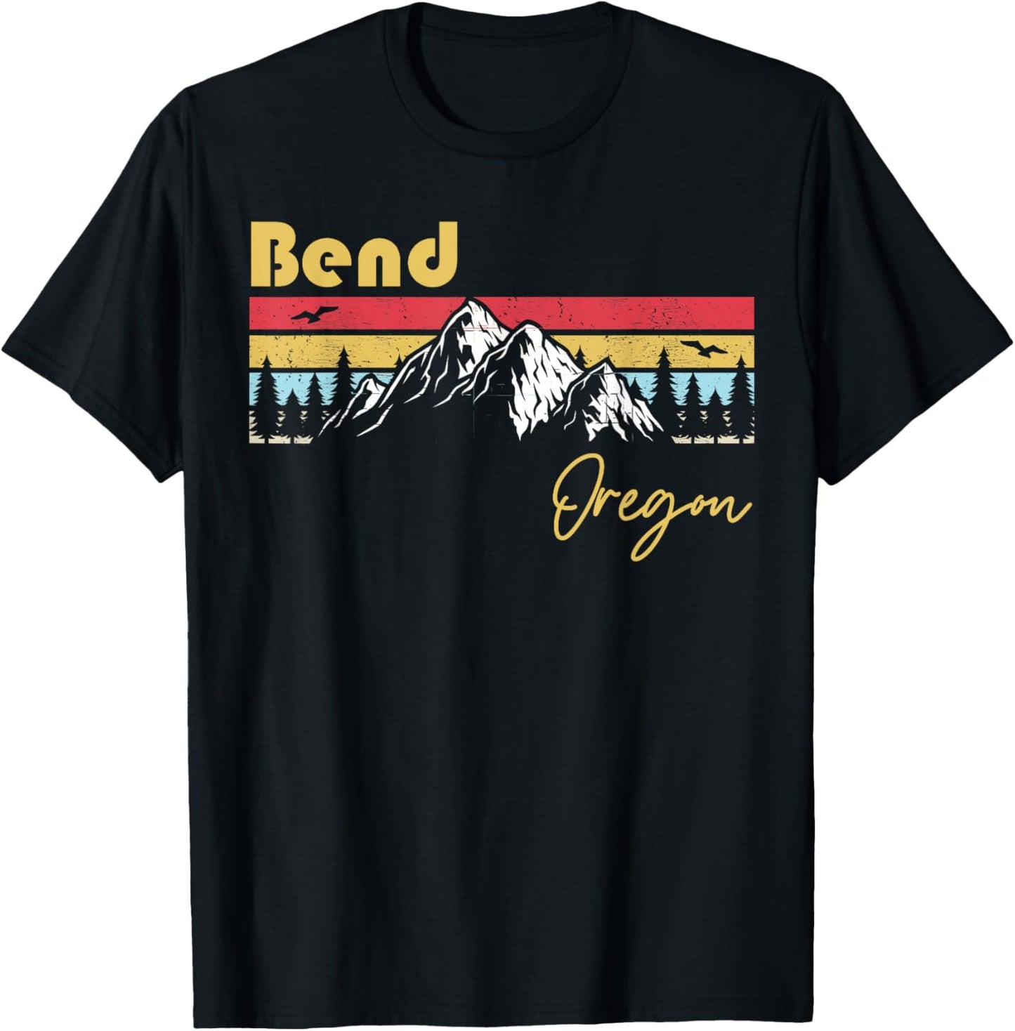 Bend Oregon Roots Hometown Vintage Home State Pride T-Shirt - T-Shirt | Black