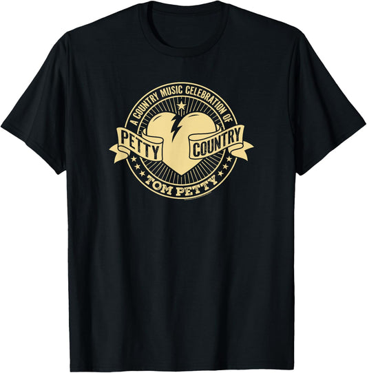Tom Petty Country Tan Logo T-Shirt - T-Shirt | Black