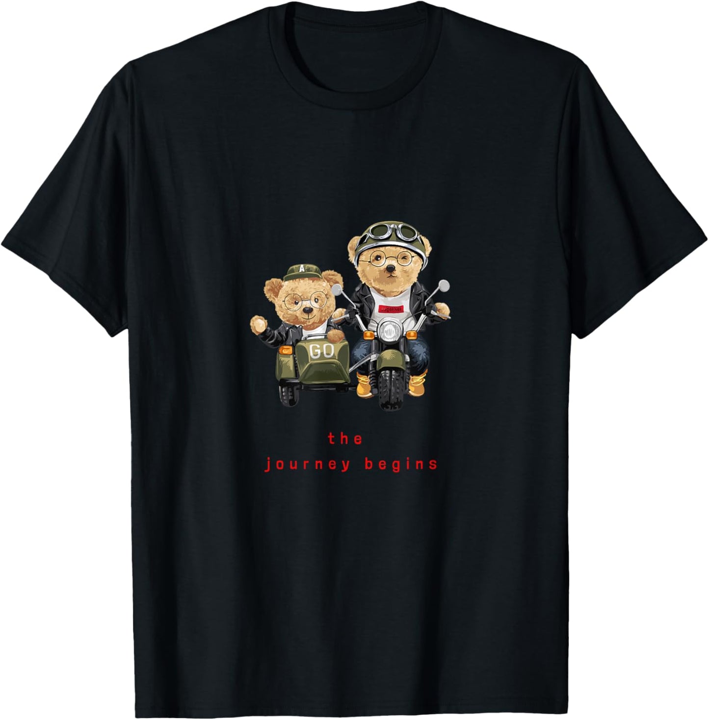 Men's Women's Kids Teddy Bear Graphic Cool Designs Funny Small T-Shirt - T-Shirt | Black