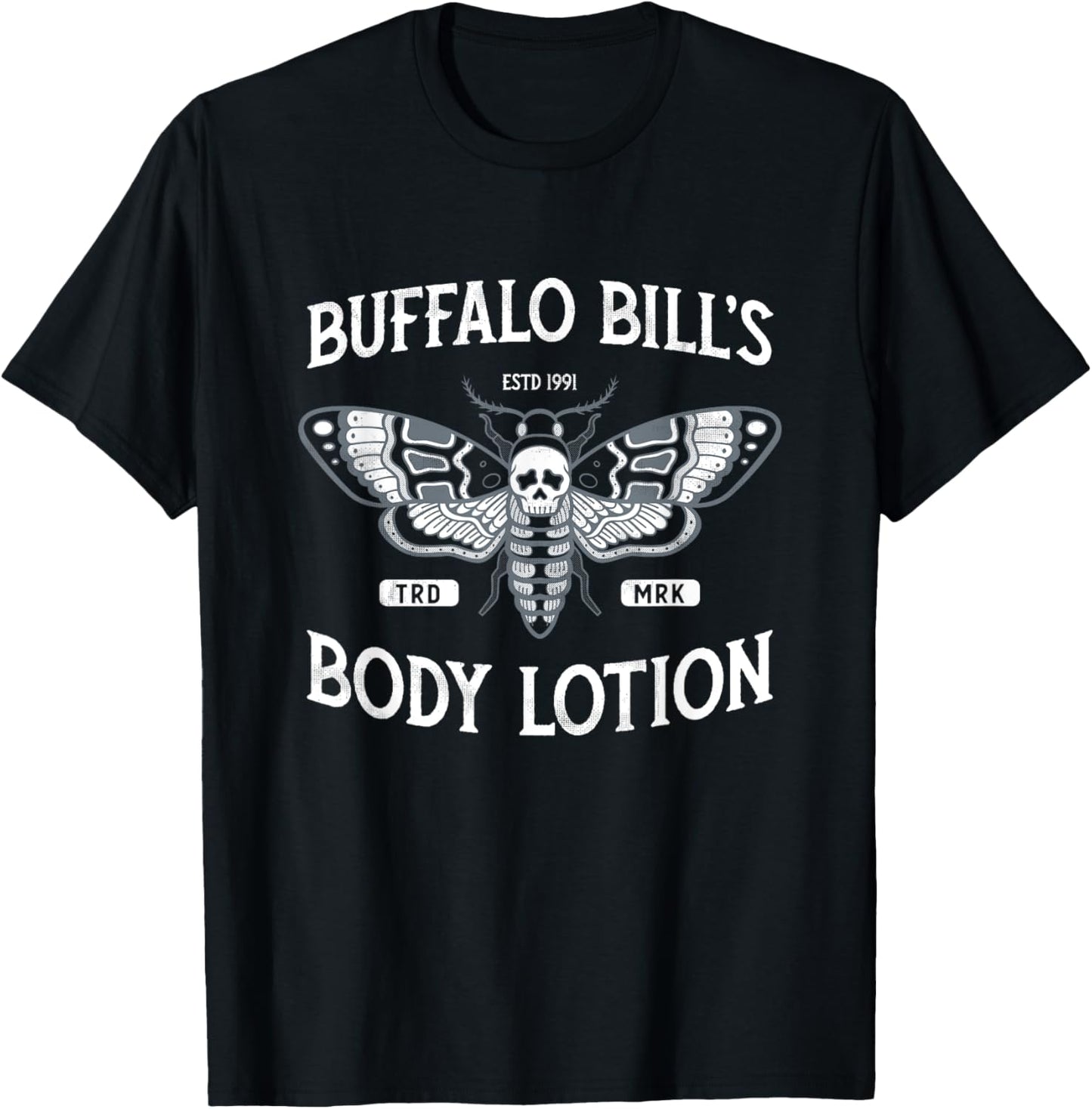Goth Lotion - Deaths Head Moth - Vintage Distressed Horror T-Shirt - T-Shirt | Black