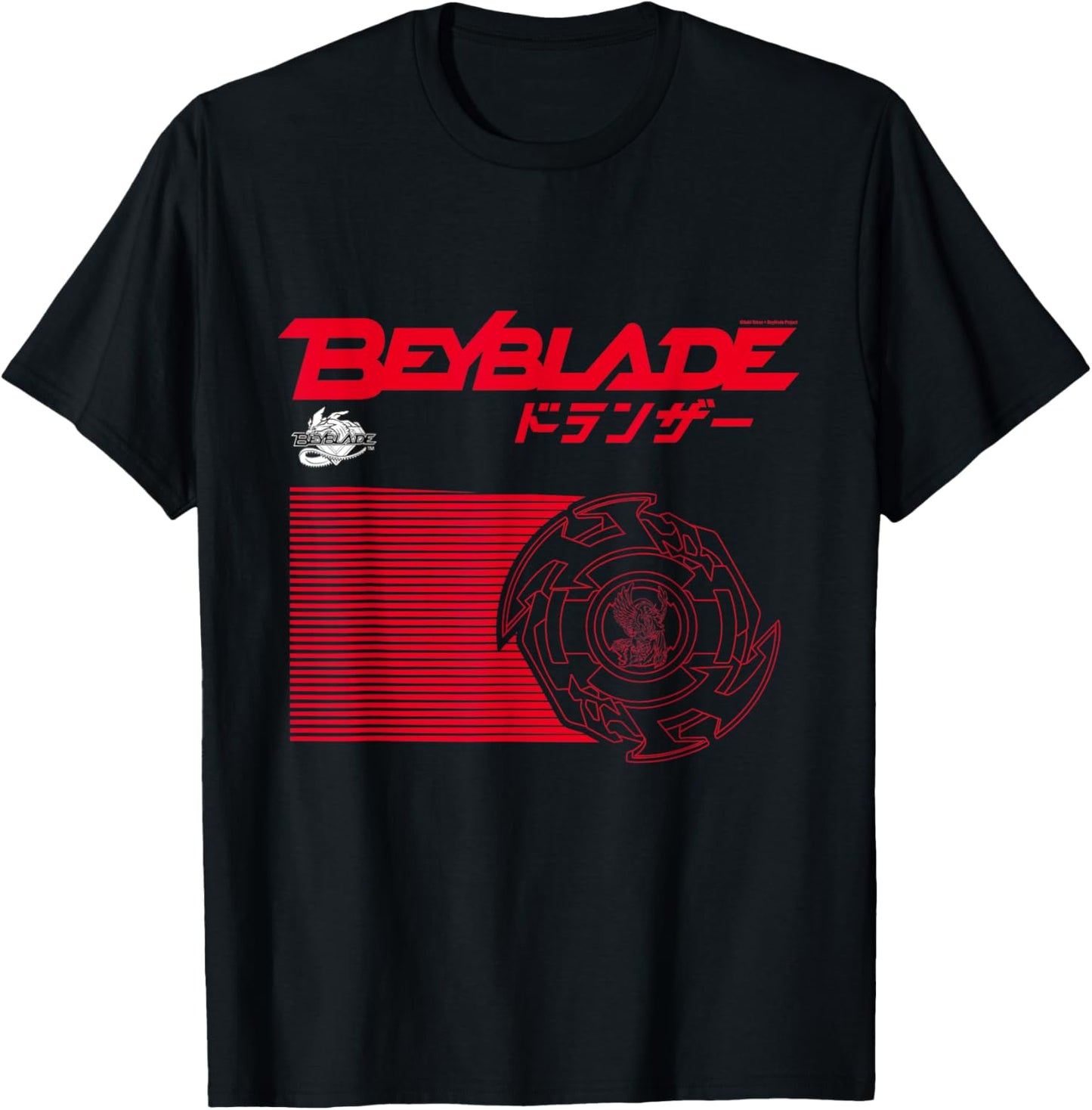 Hasbro BEYBLADE DRANZER Men's Black Modern Cartoon T-Shirt - T-Shirt | Black