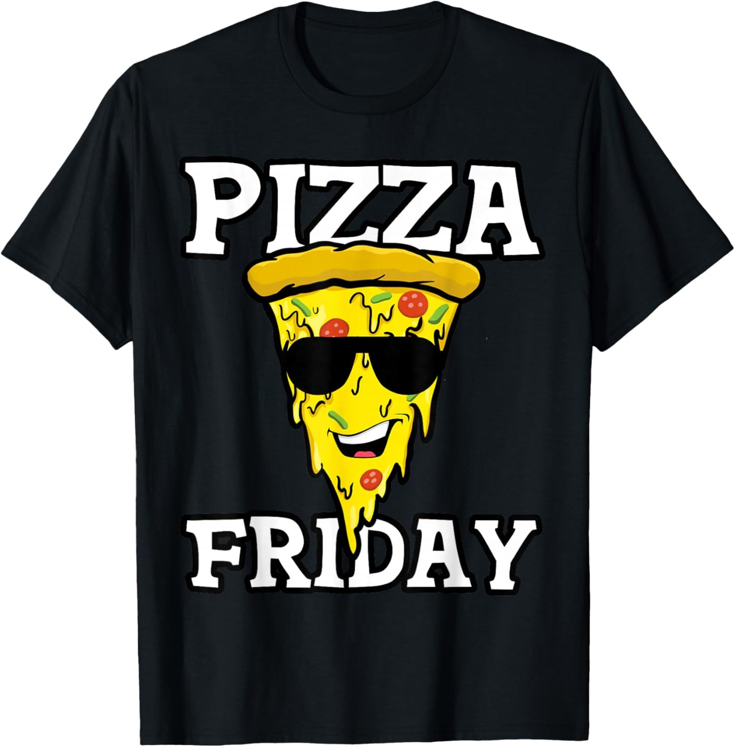 Pizza Friday - Funny Pizza Slice For Pepperoni Lover T-Shirt - T-Shirt | Black
