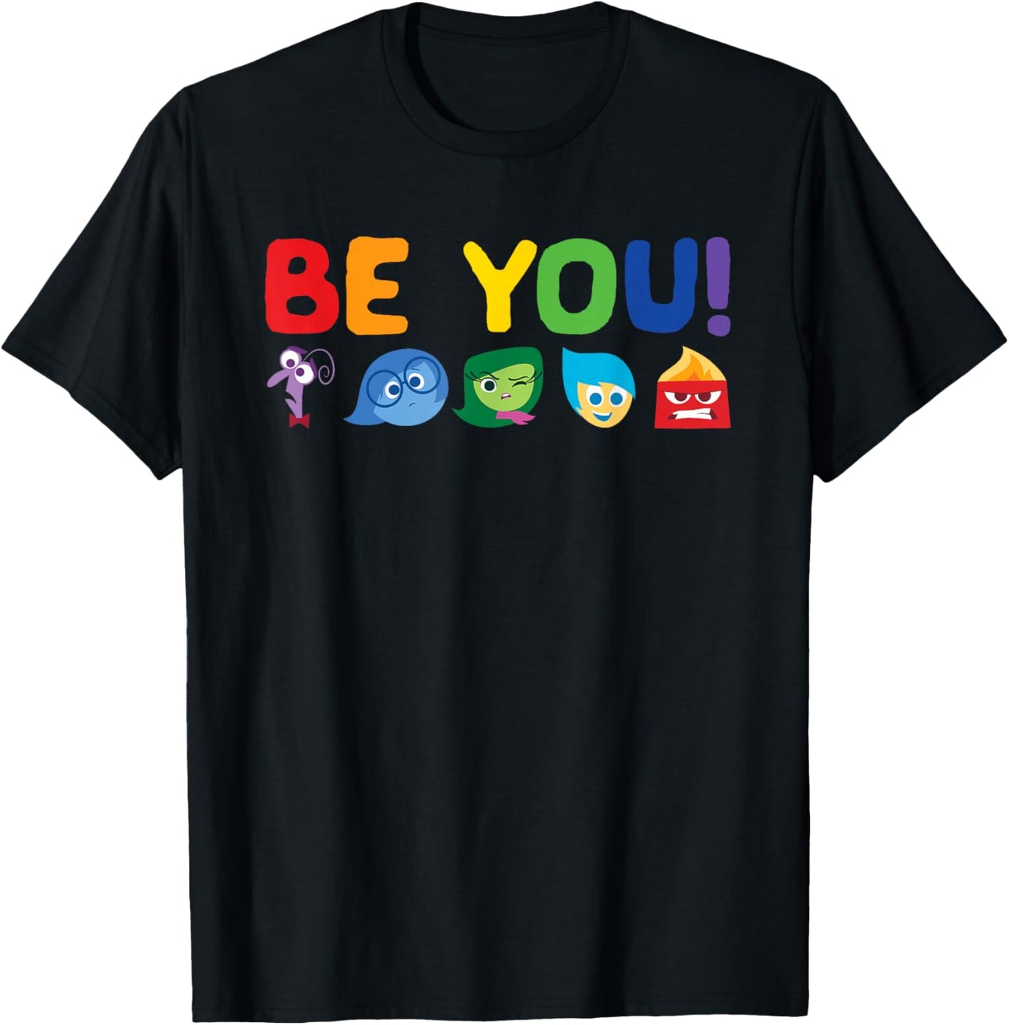 Disney Pixar Inside Out Be You Rainbow Small T-Shirt - T-Shirt | Black