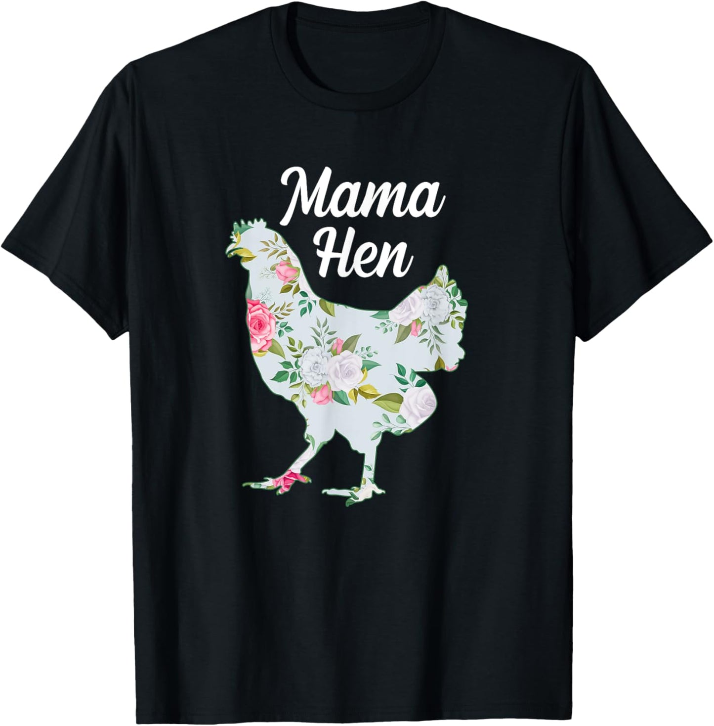 Mama Hen Funny Mother's Day Chicken Mom Farmer Farm T-Shirt - T-Shirt | Black