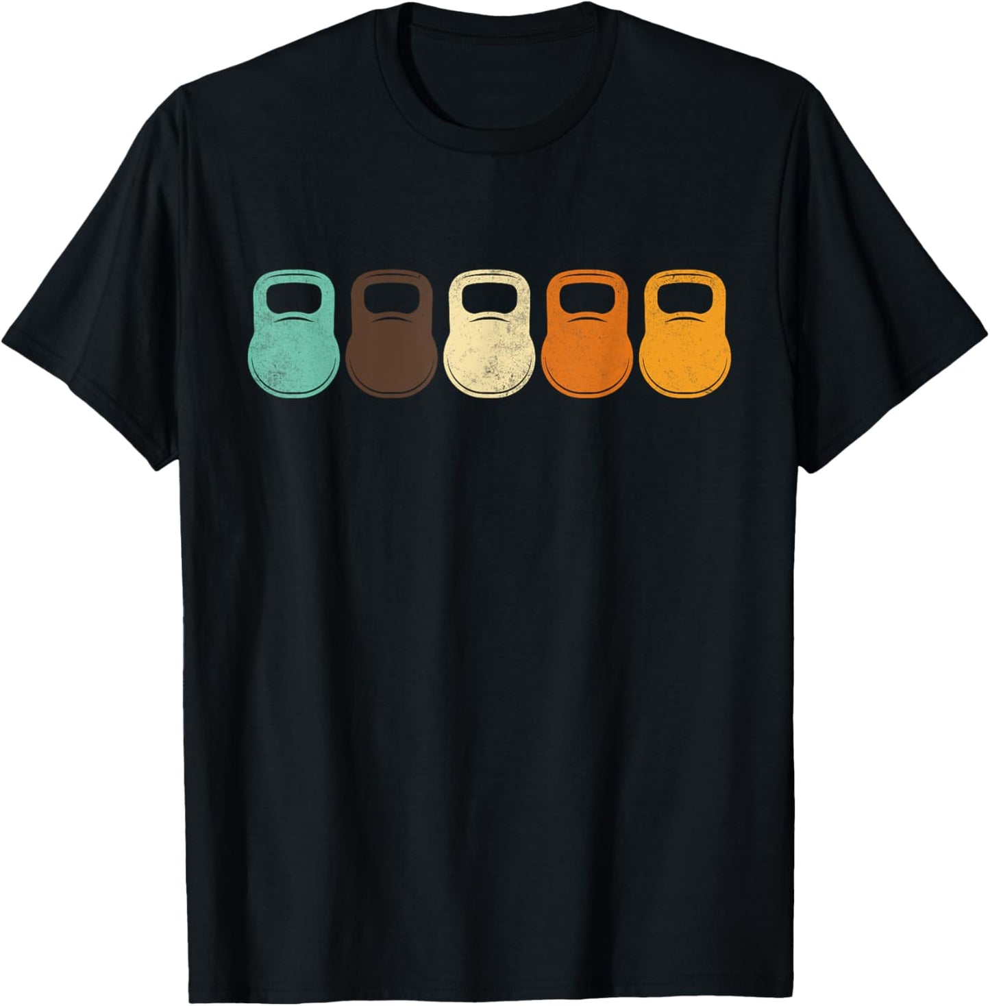 Retro Kettlebell Street Workout Weightlifting Weighttraining T-Shirt - T-Shirt | Black