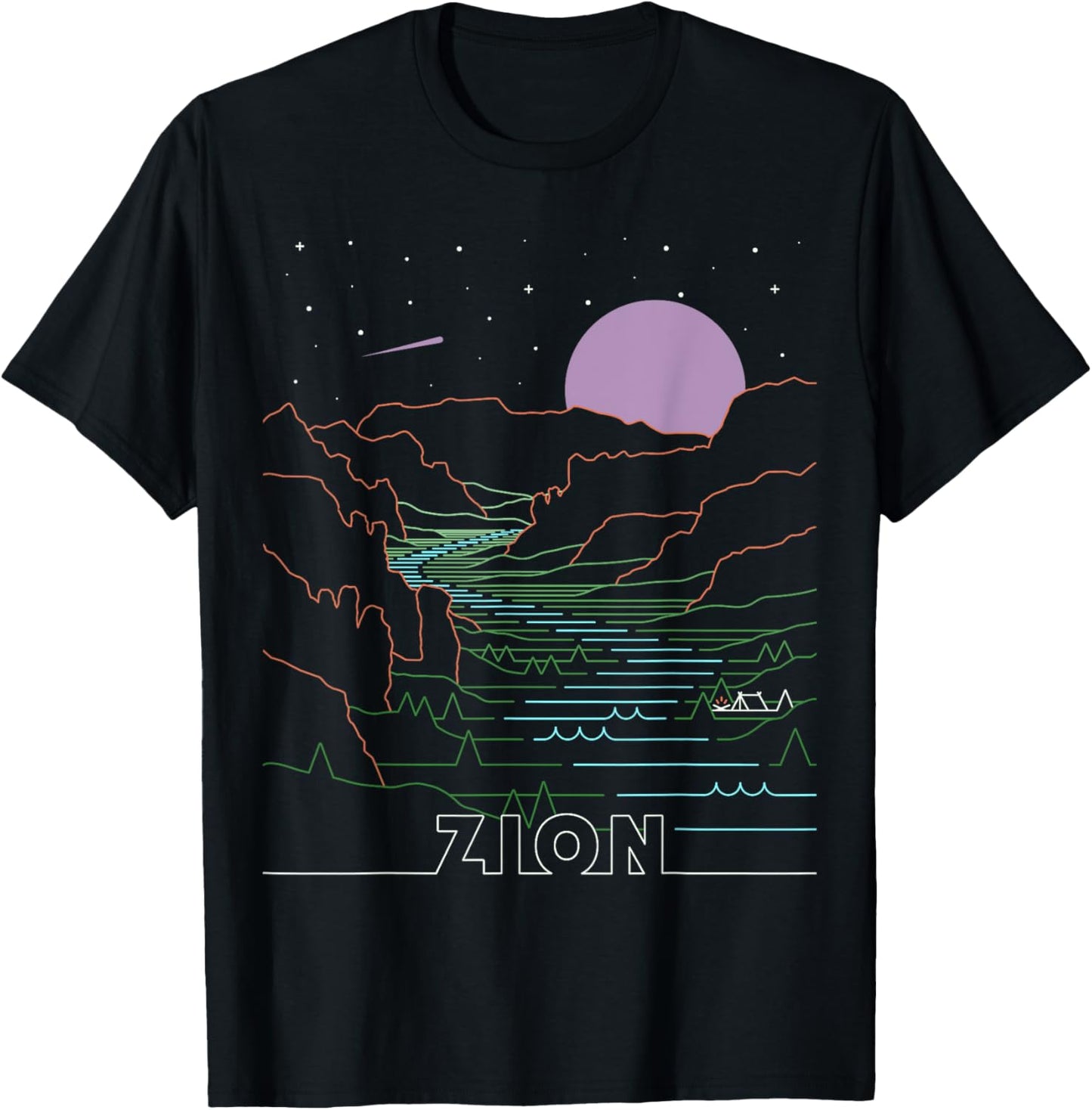 Vintage Zion National Park I Hiked Angels Landing Zion Utah T-Shirt - T-Shirt | Black