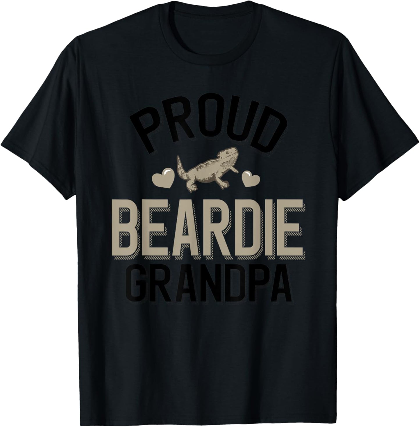 Cute Beardie Grandpa T-Shirt - T-Shirt | Black