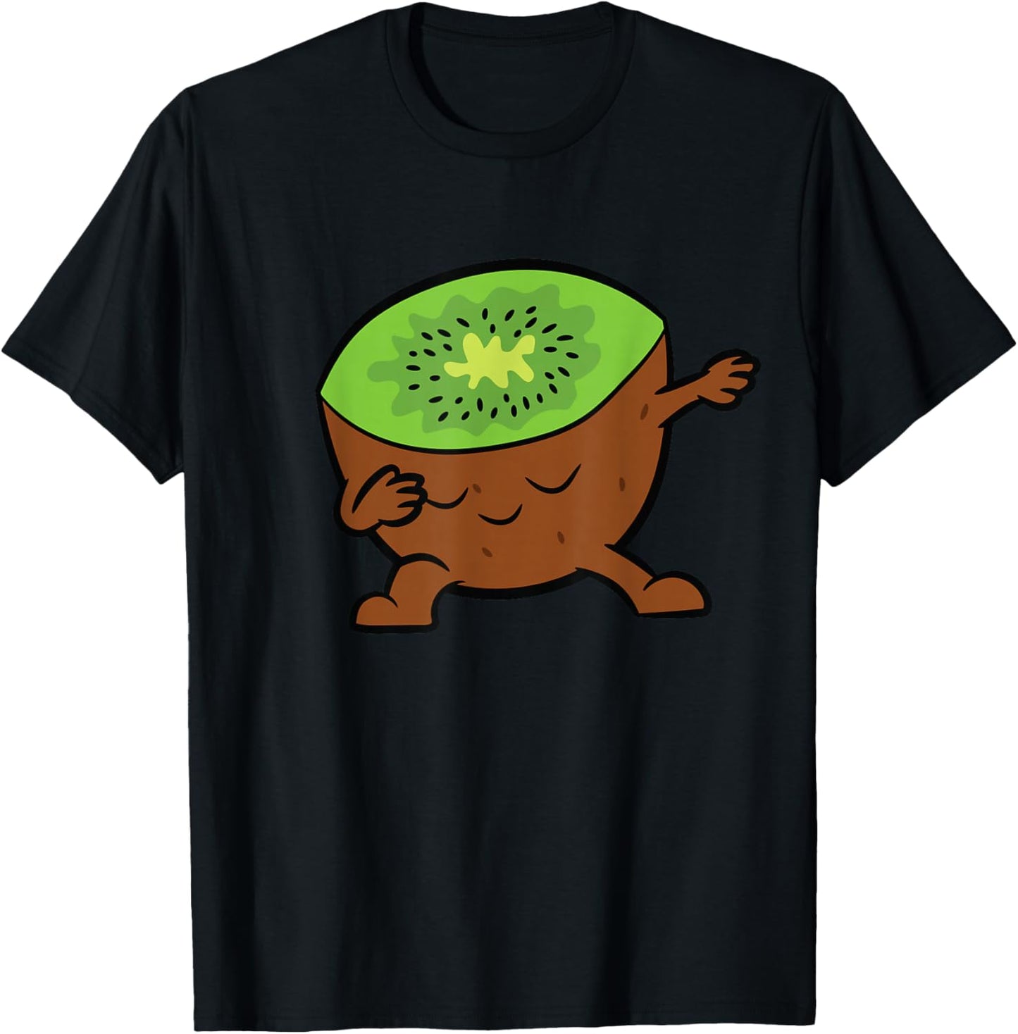 Kiwi Dabbing Kiwi Fruit Love Kiwis T-Shirt - T-Shirt | Black