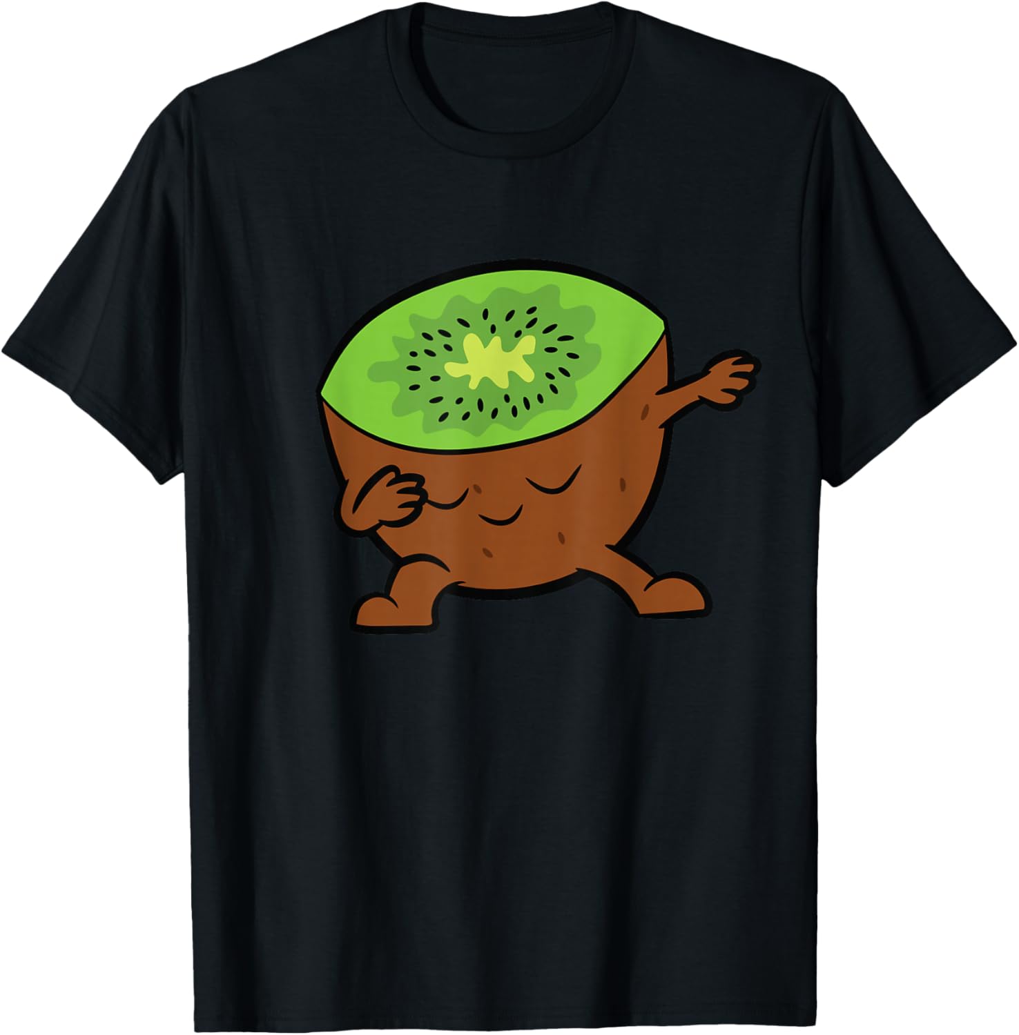 Kiwi Dabbing Kiwi Fruit Love Kiwis T-Shirt - T-Shirt | Black