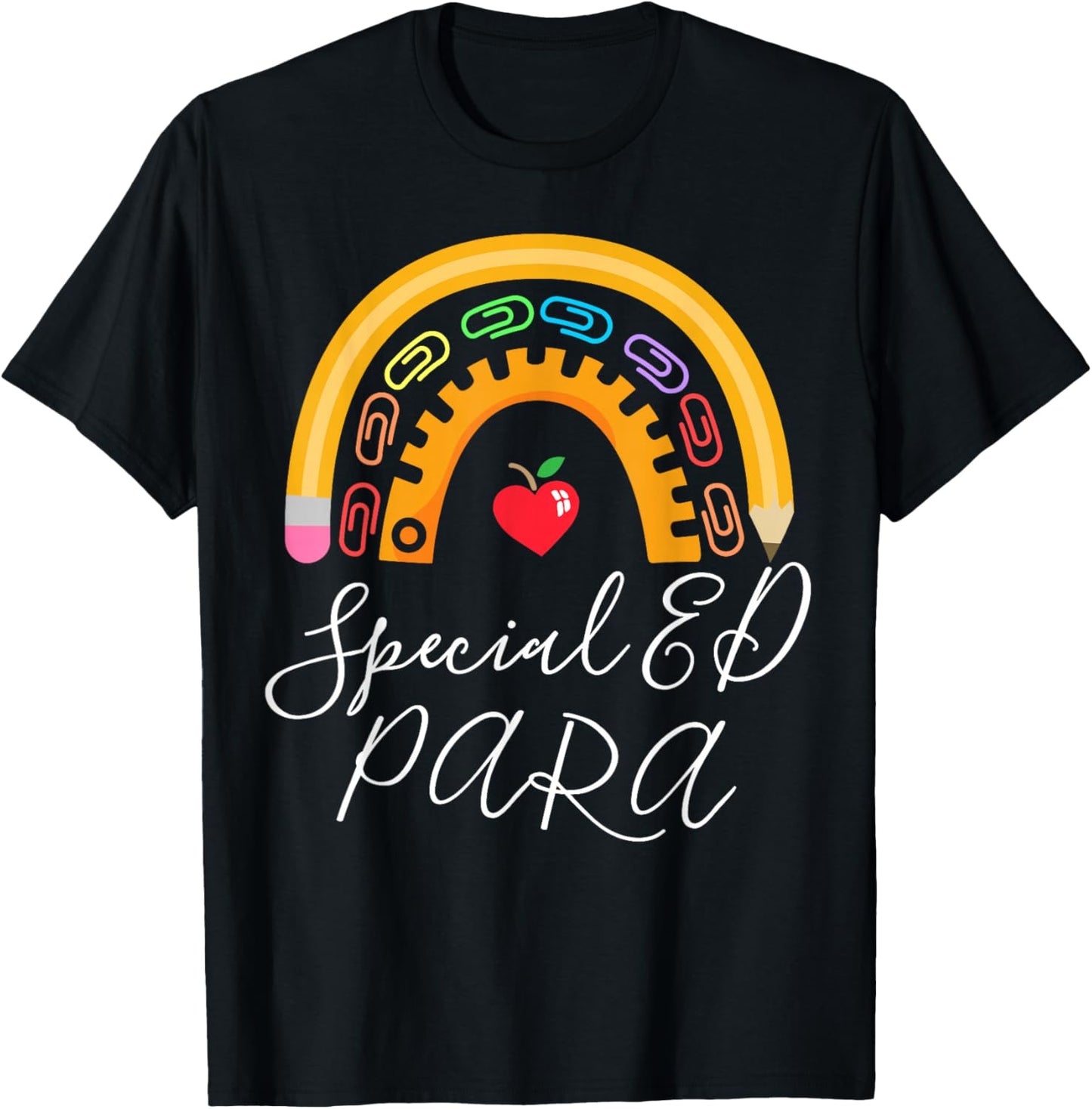 Matching Special Ed Para Special Ed Paraprofessional Crew T-Shirt - T-Shirt | Black