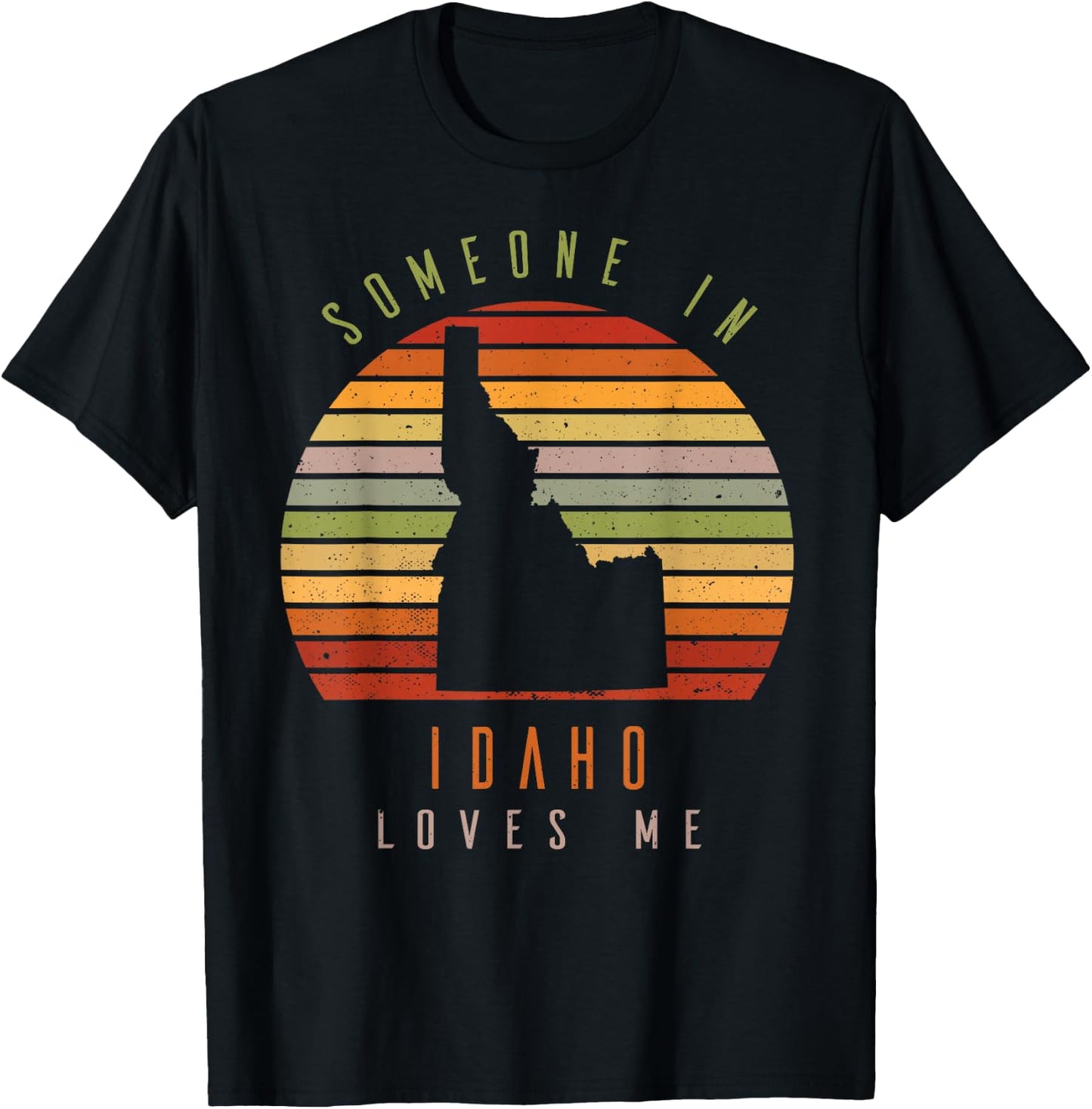 Someone In Idaho Loves Me Vintage State Retro T-Shirt - T-Shirt | Black