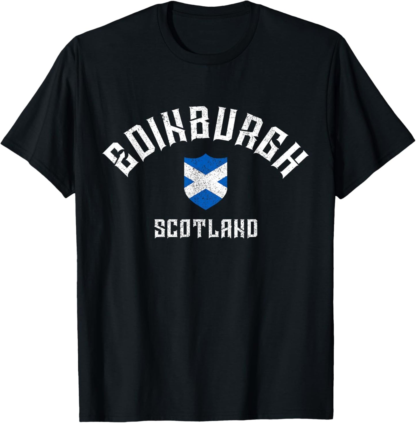 Edinburgh Scotland Scottish Flag Pride T-Shirt - T-Shirt | Black