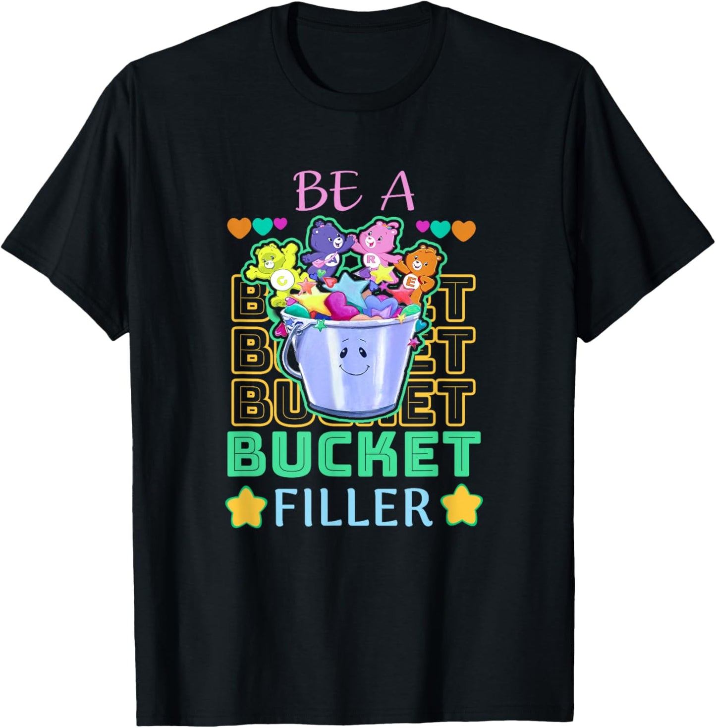 Be A Bucket Filler Teacher Growth Mindset T-Shirt - T-Shirt | Black