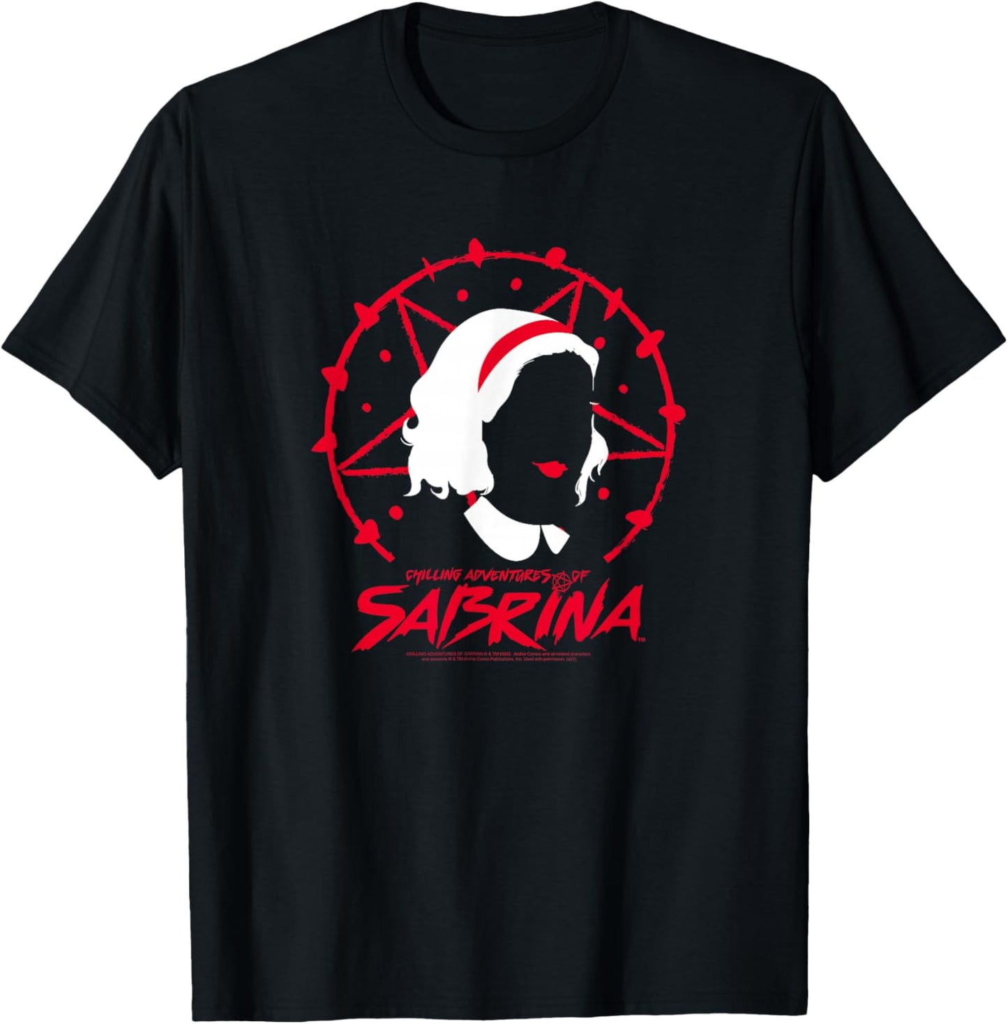 The Chilling Adventures of Sabrina Pentagram with Sabrina T-Shirt - T-Shirt | Black