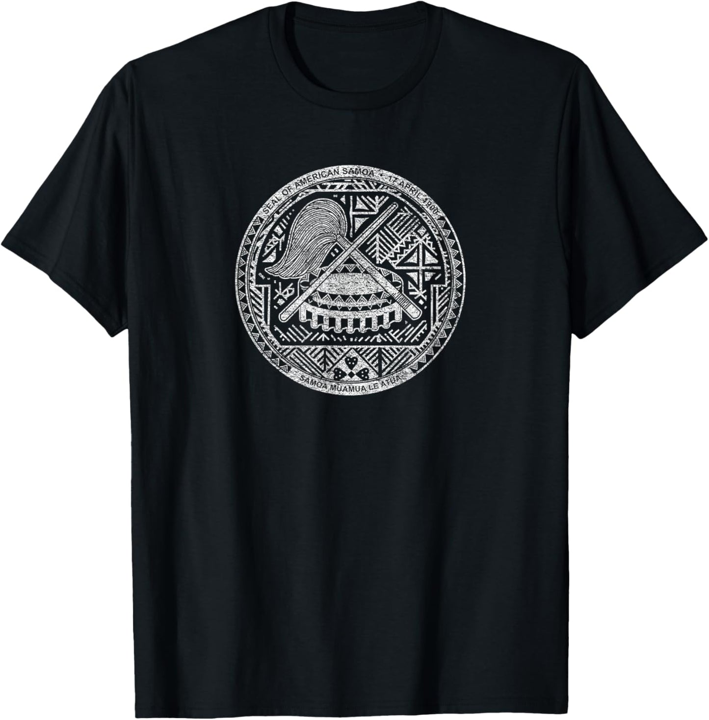 Seal of American Samoa Flag Pago Pago T-Shirt - T-Shirt | Black